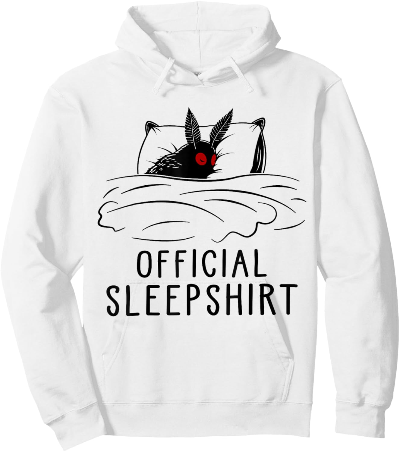 Mothman Cryptid Official Sleep Hoodie - Hoodie | White