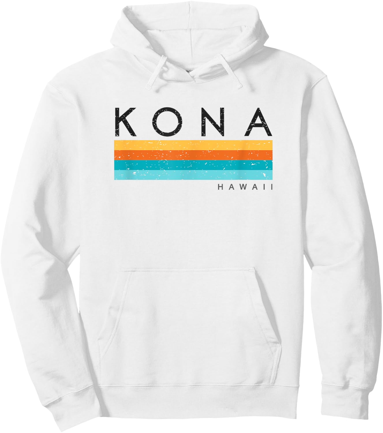 Vintage Kona Hawaii Retro Design Hoodie - Hoodie | White