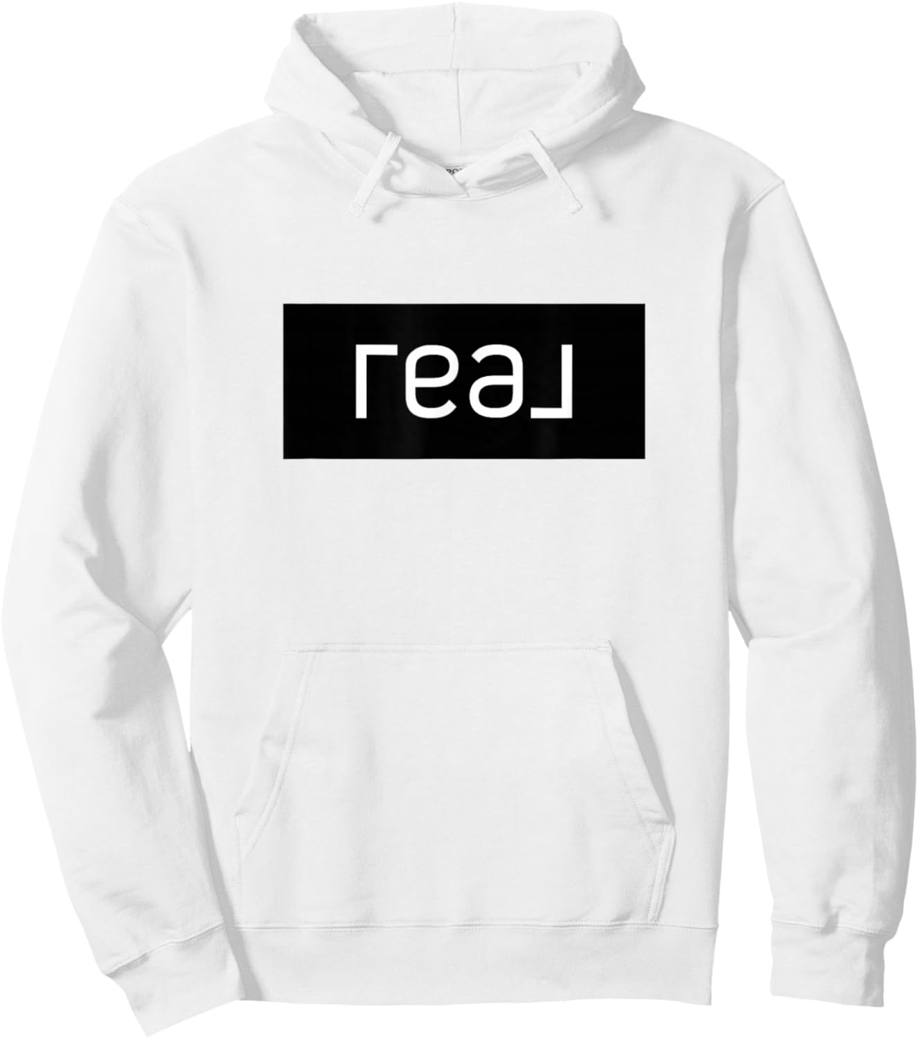 Real Broker Solid Black Logo Hoodie - Hoodie | White