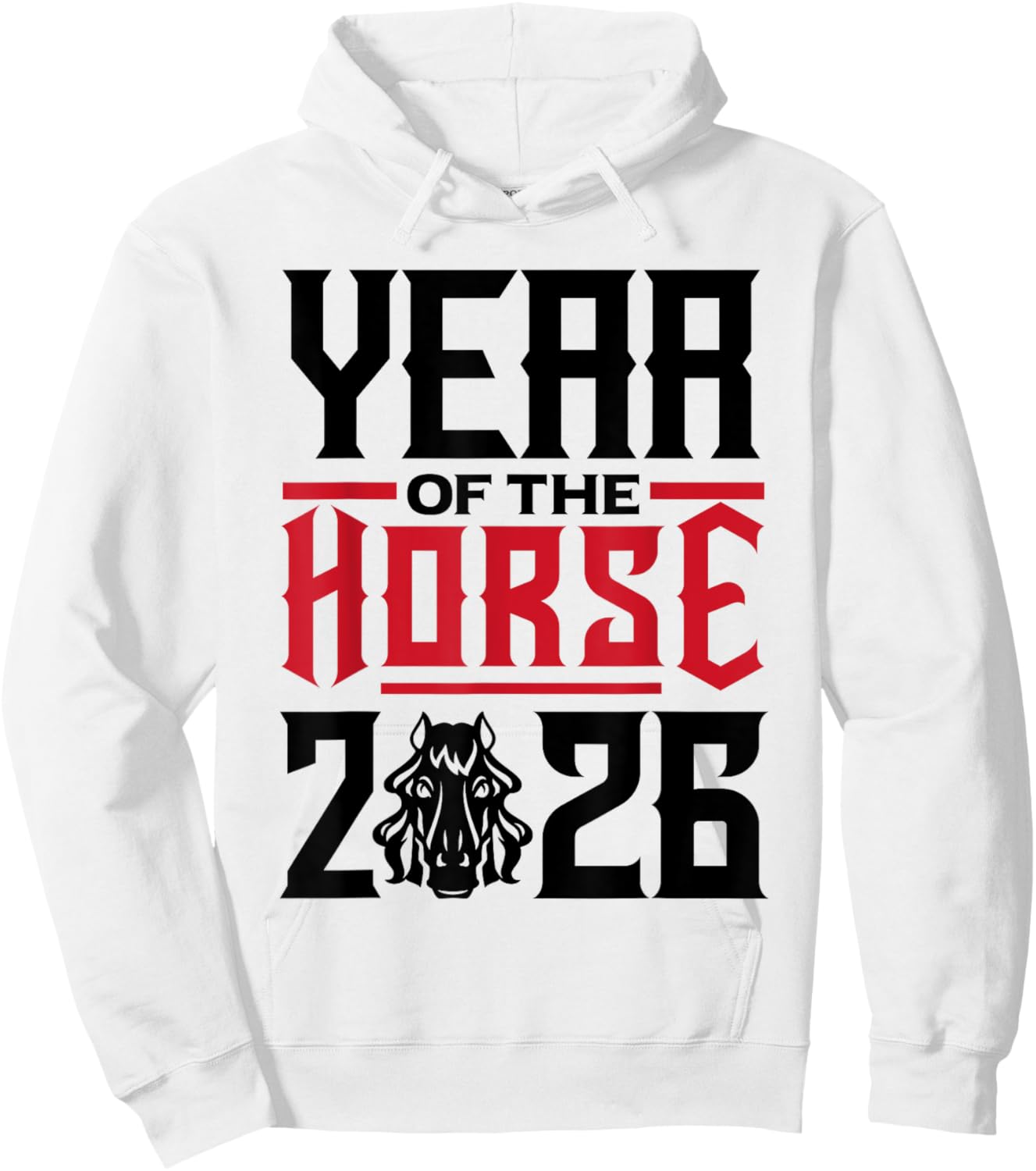 Chinese New Year Horse Chinese Zodiac Year Of The Horse 2026 Hoodie - Hoodie | White