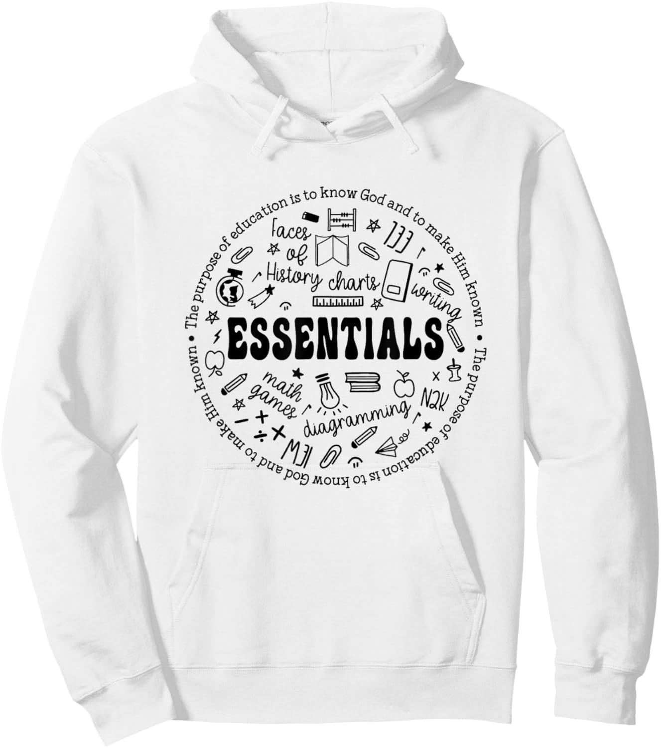 Homeschool Mom CC Mom Essentials Mom Classic Conversation Hoodie - Hoodie | White