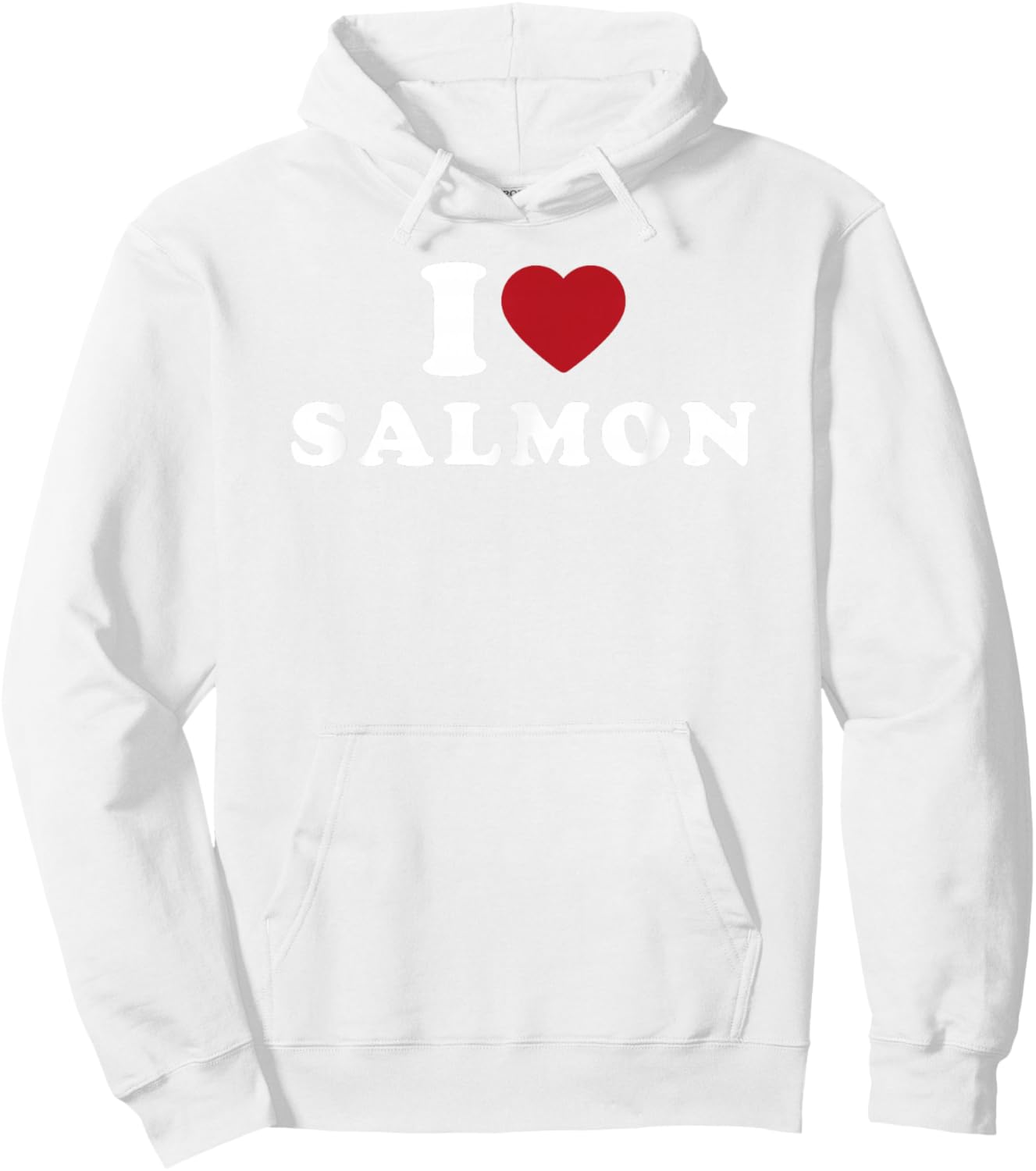 I Love Salmon Fish Hoodie - Hoodie | White