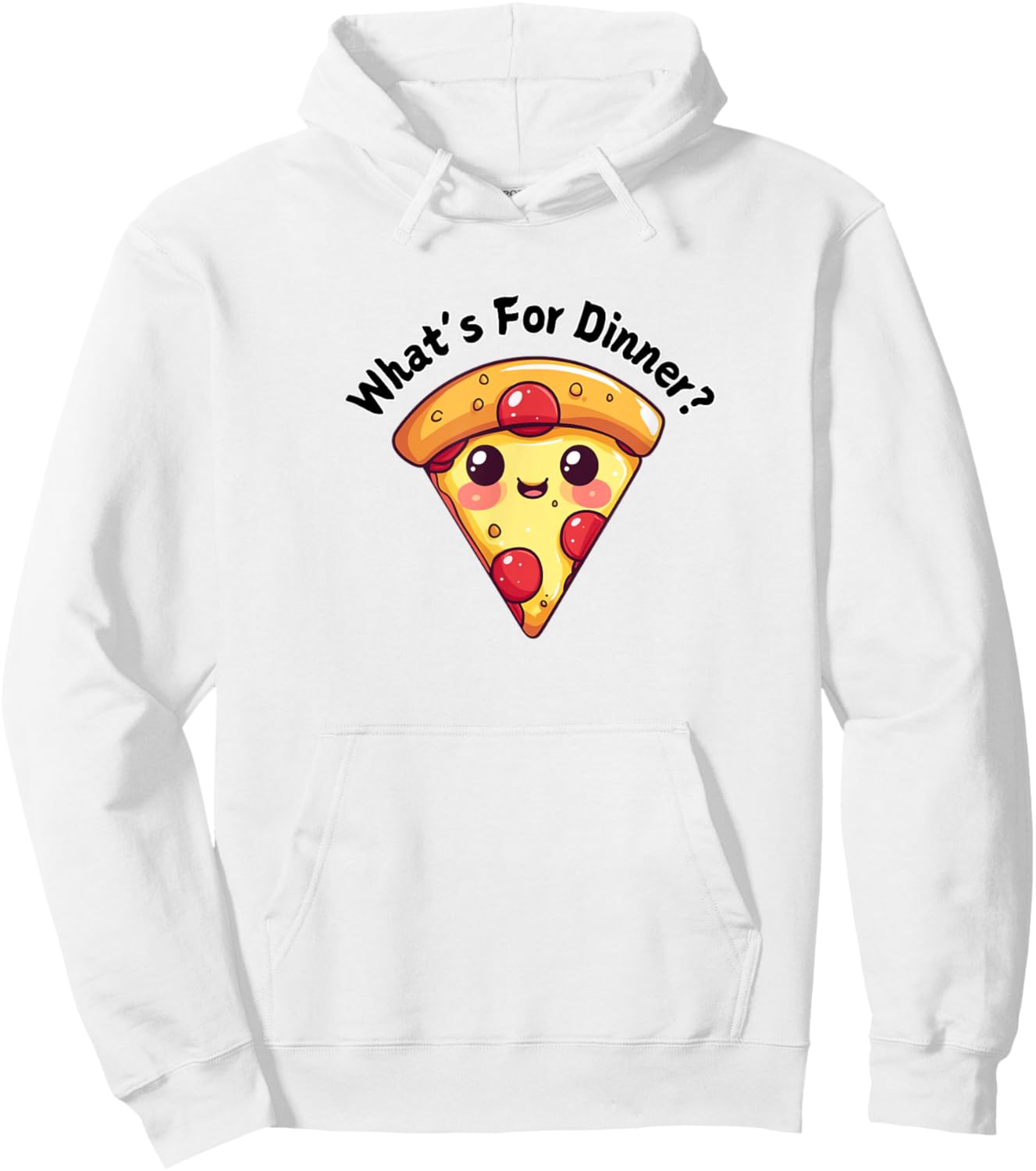 What's For Dinner? Pepperoni Pizza Hoodie - Hoodie | White