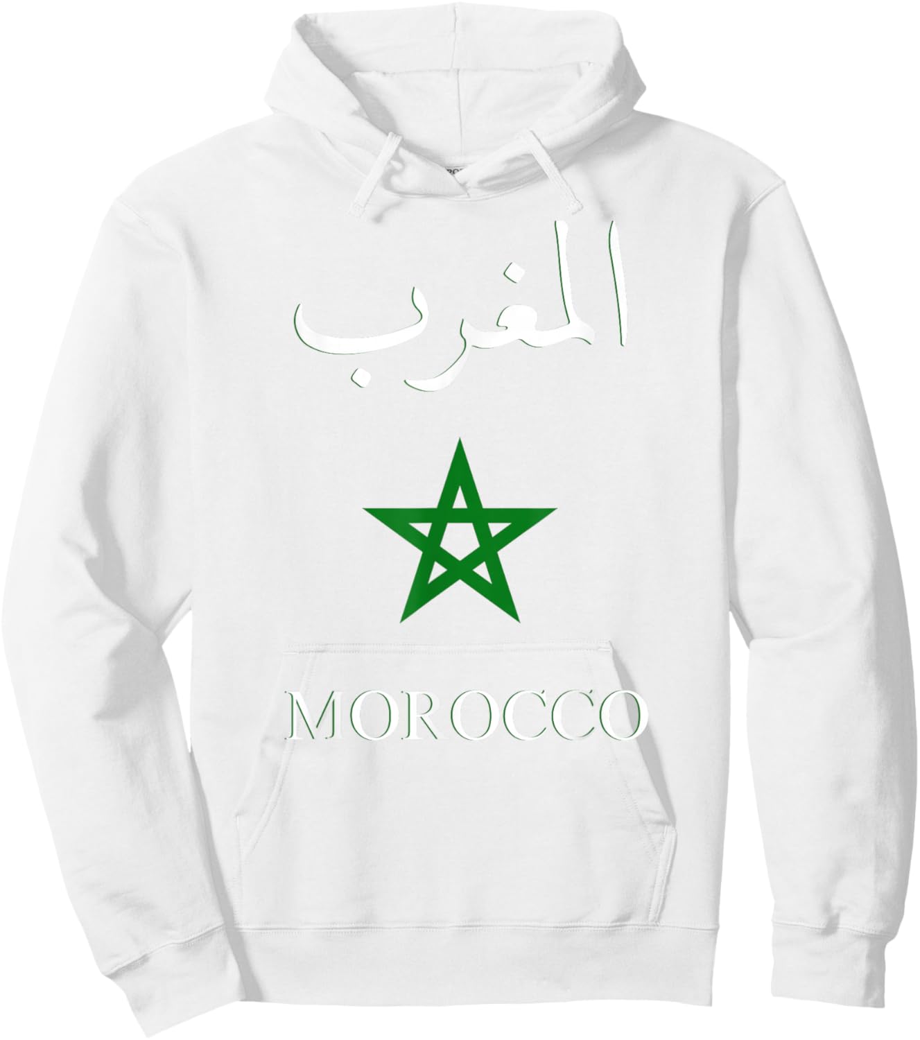Morocco Flags design Red Man Women Youths Hoodie - Hoodie | White