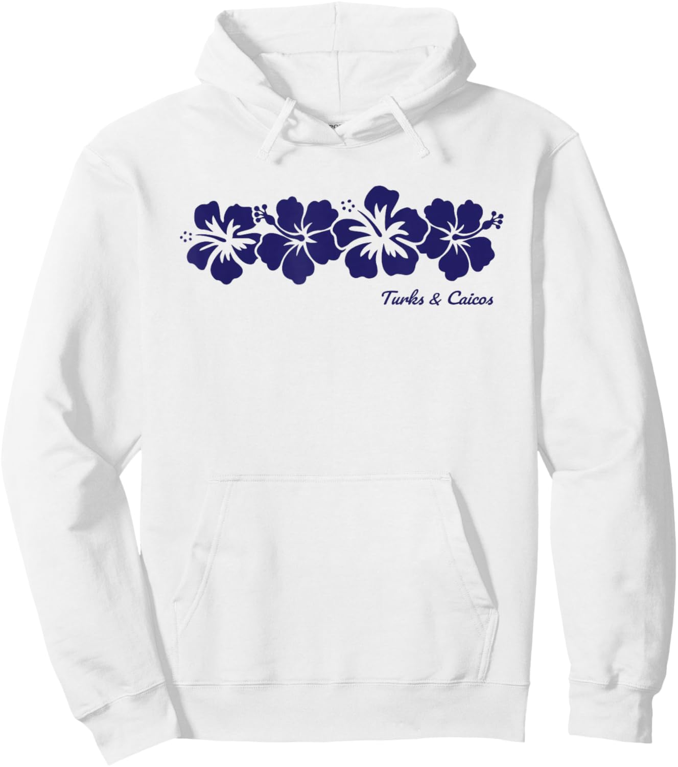 Turks and Caicos Islands Hibiscus Flower Boys Girls Souvenir Hoodie - Hoodie | White