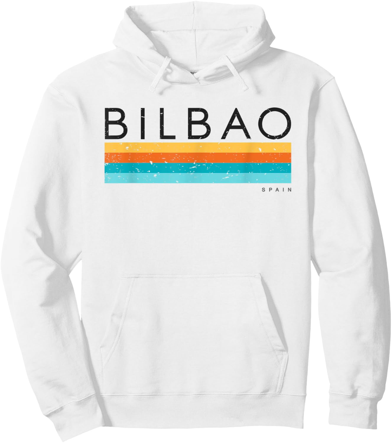 Vintage Bilbao Spain Retro Design Hoodie - Hoodie | White