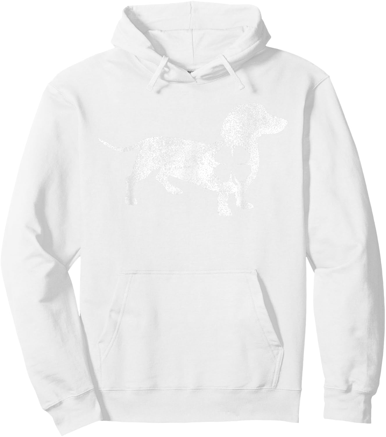 St Patrick's Day Irish Ireland Green Shamrock Dog Dachshund Hoodie - Hoodie | White