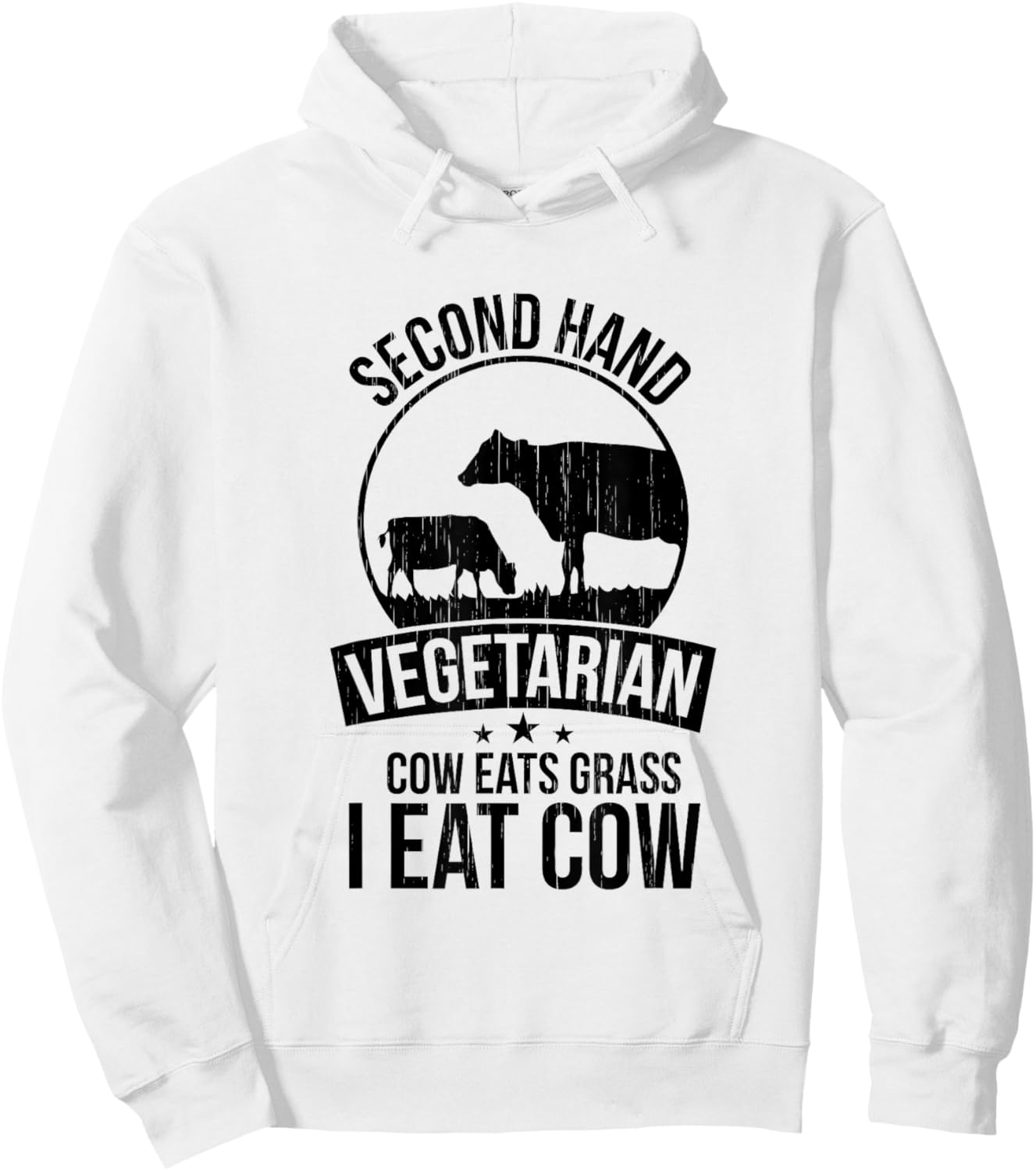 2nd Hand Vegetarian Shirt Funny Carnivore BBQ Meat Eater Hoodie - Hoodie | White