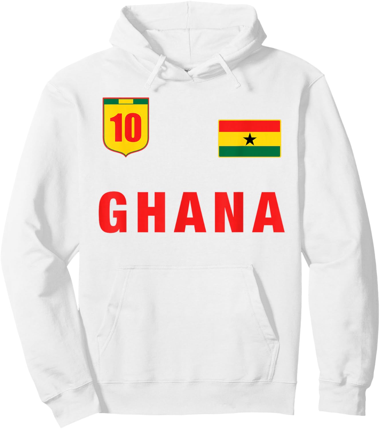 Ghana Fussball Team Fan Trikot Weiß Ghana Outfit Design Hoodie - Hoodie | White