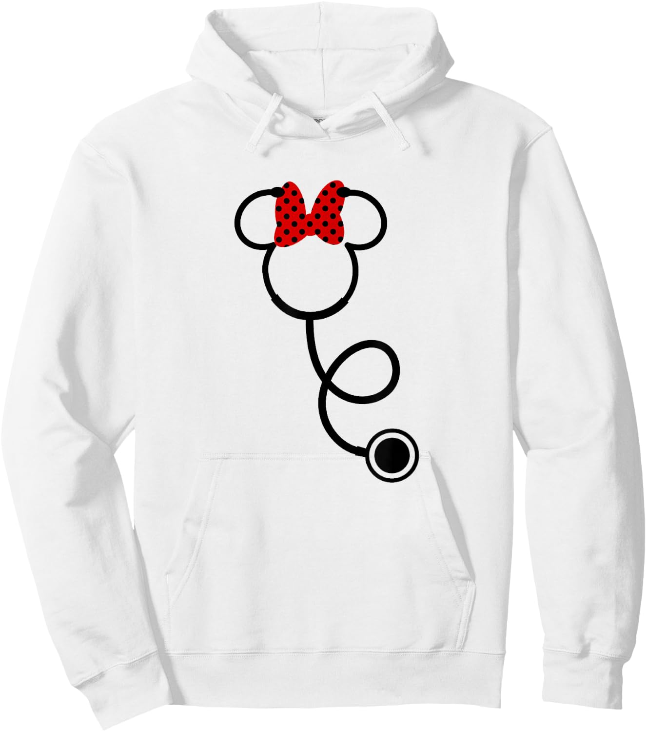 Disney Nurse's Day Minnie Mouse Stethoscope Small Hoodie - Hoodie | White