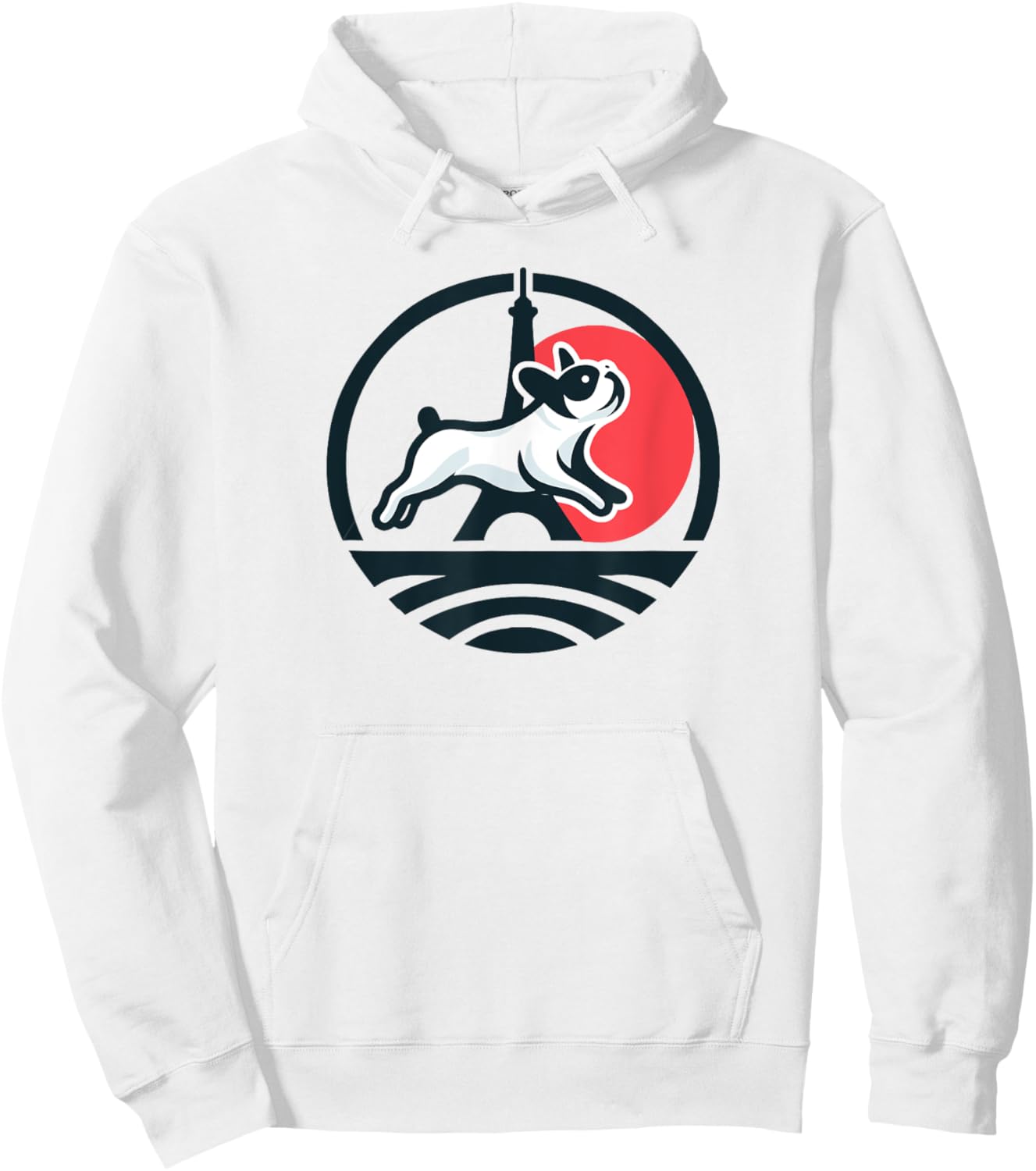 French Bulldog Frenchie Dog Sunset Paris France Men Women Kids Hoodie - Hoodie | White