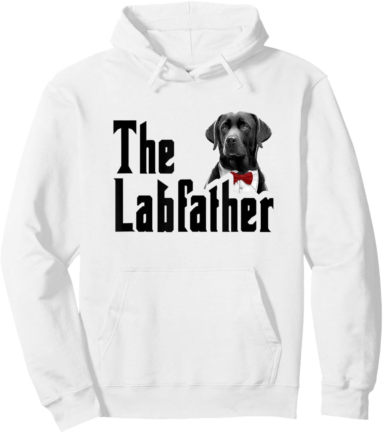 The Labfather Red Bow Tie Labrador Father's Day Dog Lover Men Women Hoodie - Hoodie | White