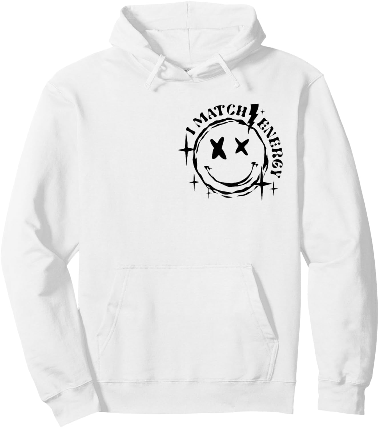 Vintage Skeleton Hand I Match Energy So How We Gon Act Today Hoodie - Hoodie | White
