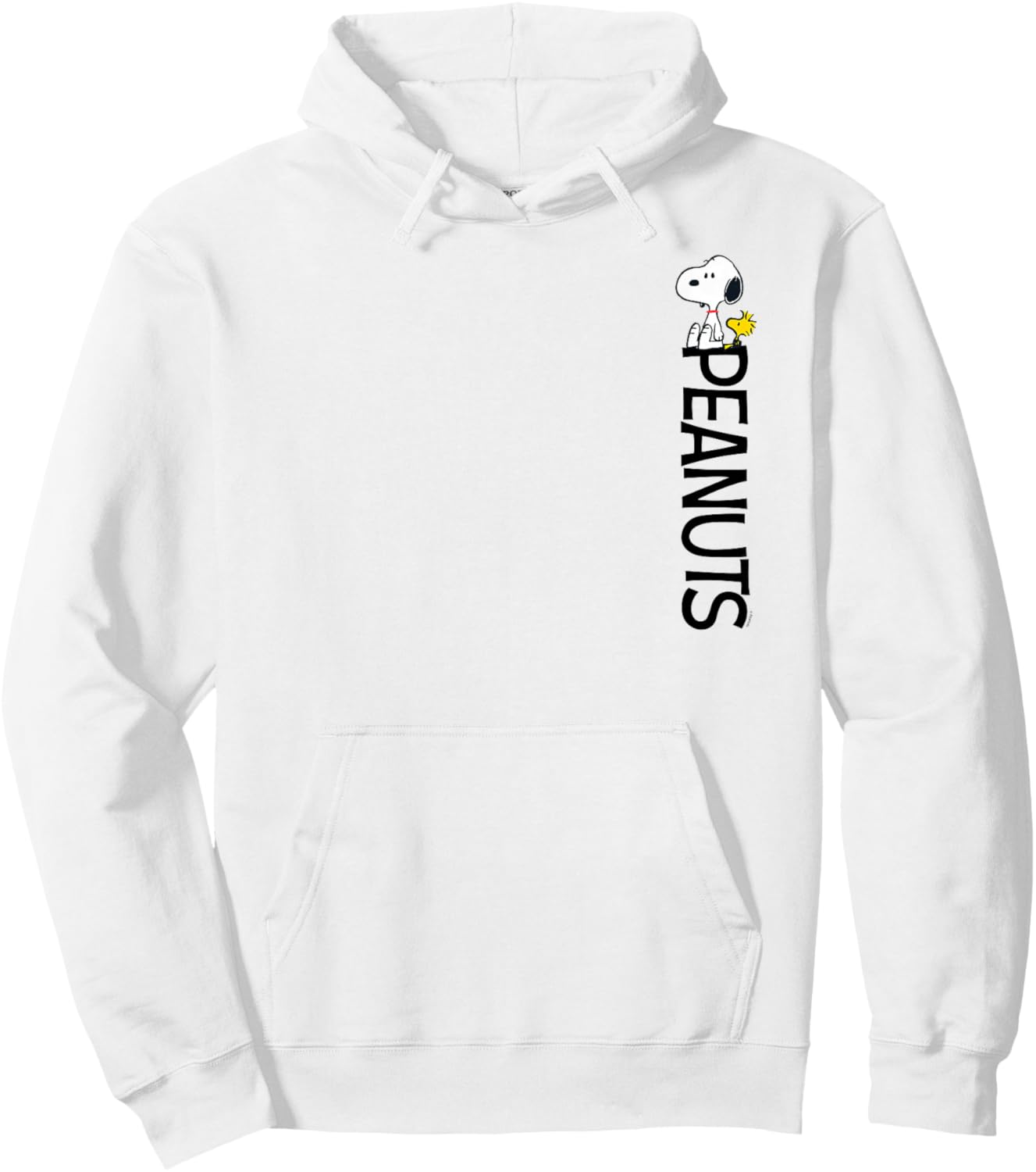 Peanuts - Woodstock Snoopy Vertical Logo Hoodie - Hoodie | White
