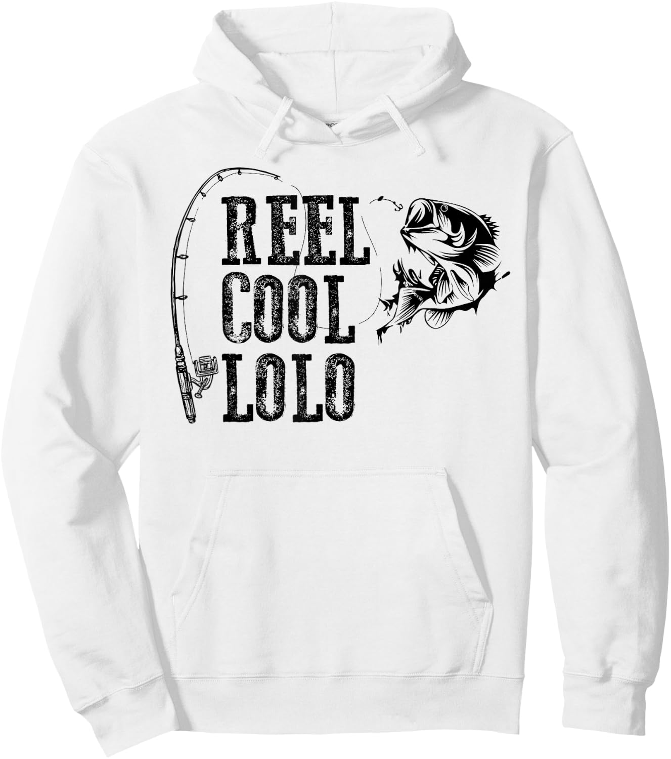 Lolo Fishing: Reel Cool Lolo Funny Gift Hoodie - Hoodie | White