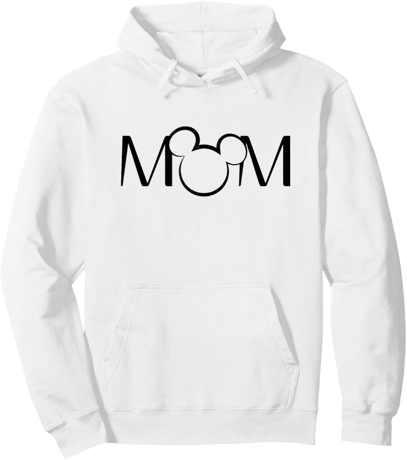 Disney Mickey And Friends Mom Mickey Ears Text Logo Hoodie - Hoodie | White