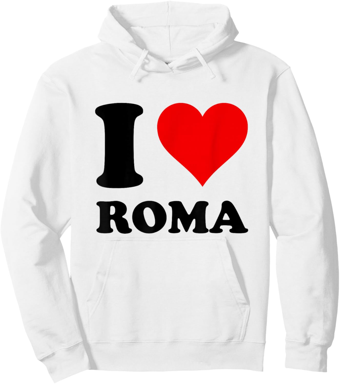 Red Heart I Love Roma Hoodie - Hoodie | White