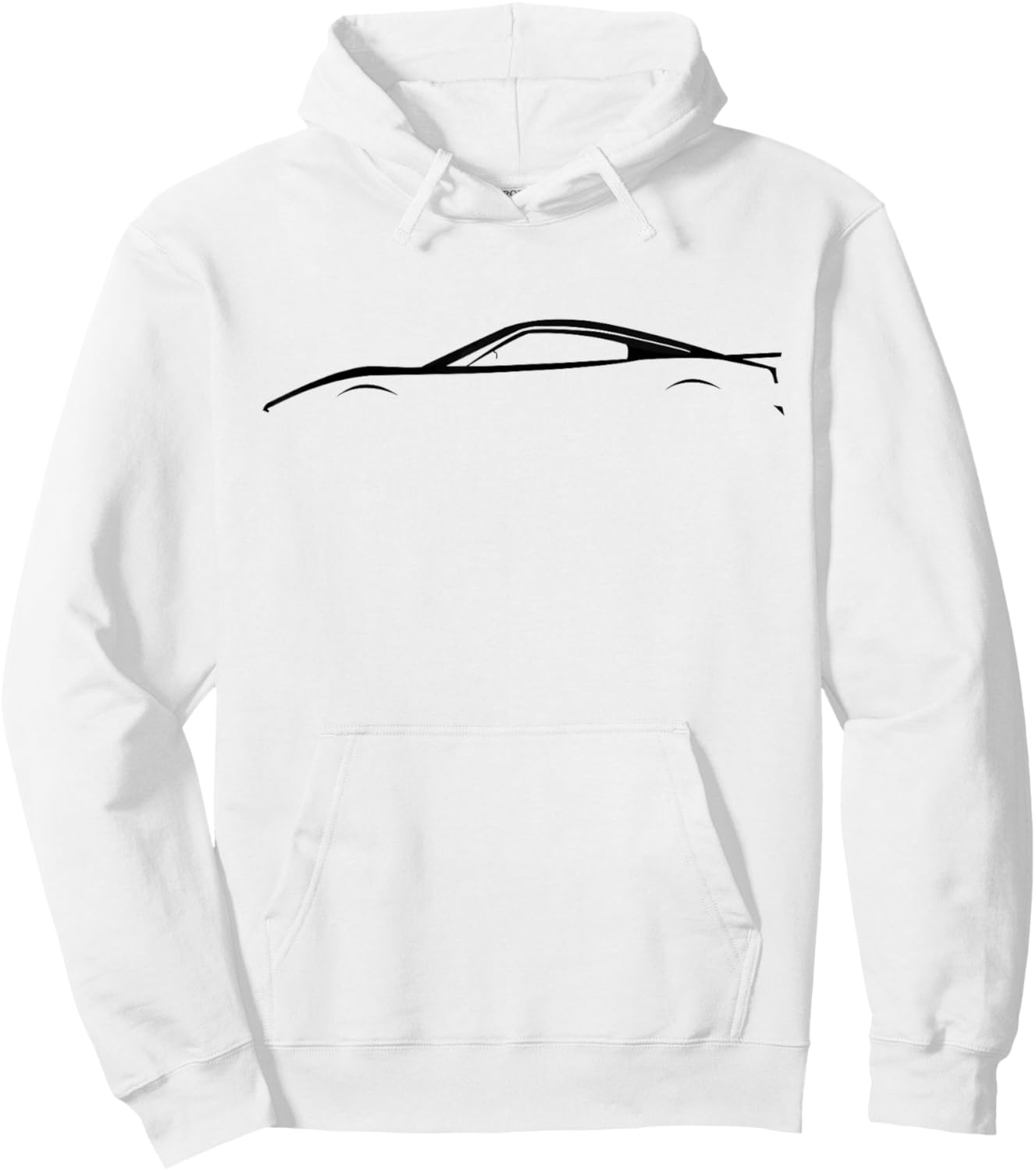 911 Legendary Racing Sports Car Iconic Racing Car Silhouette Hoodie - Hoodie | White