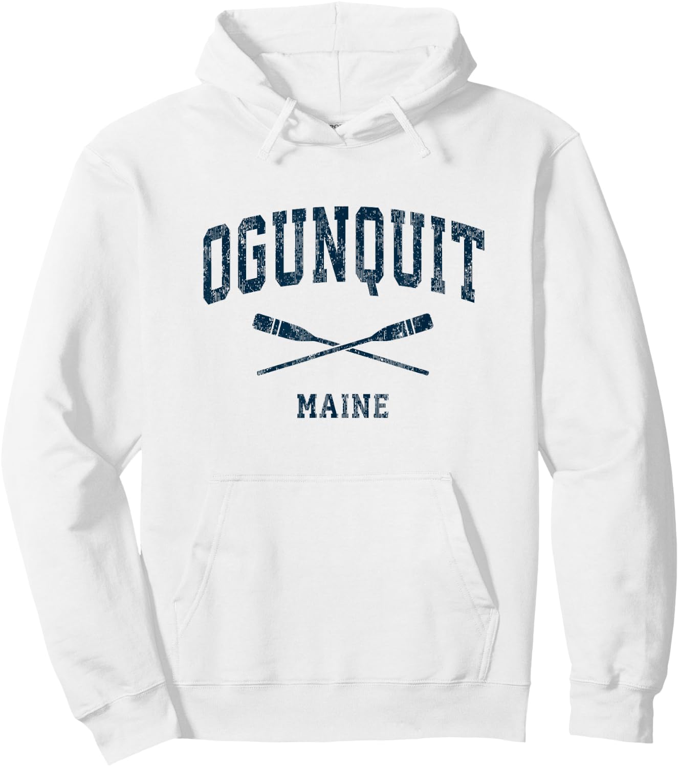 Ogunquit Maine Vintage Nautical Paddles Sports Oars Hoodie - Hoodie | White