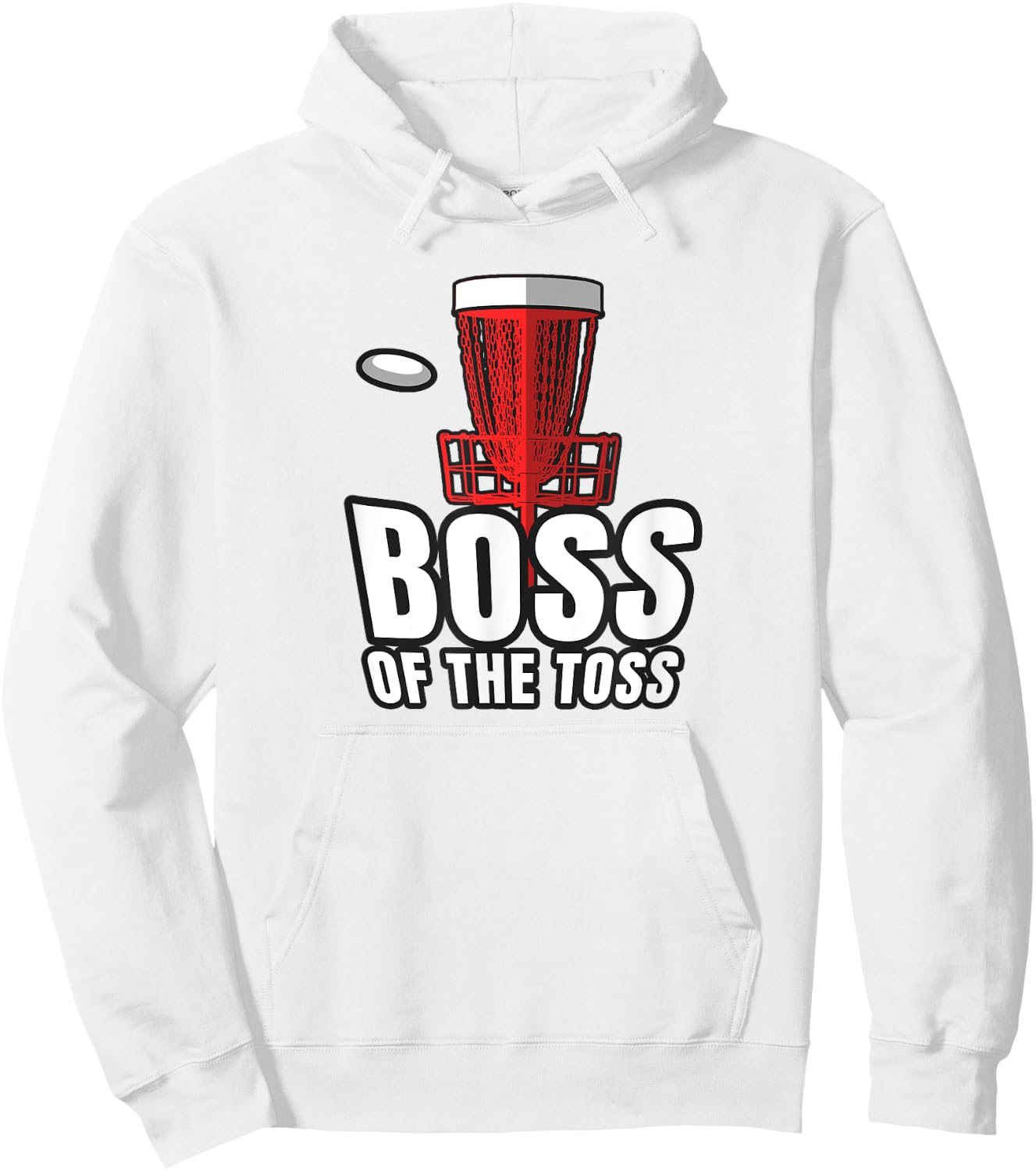 Disc Golf Boss Toss Funny Frisbee Vintage Gift Hoodie - Hoodie | White