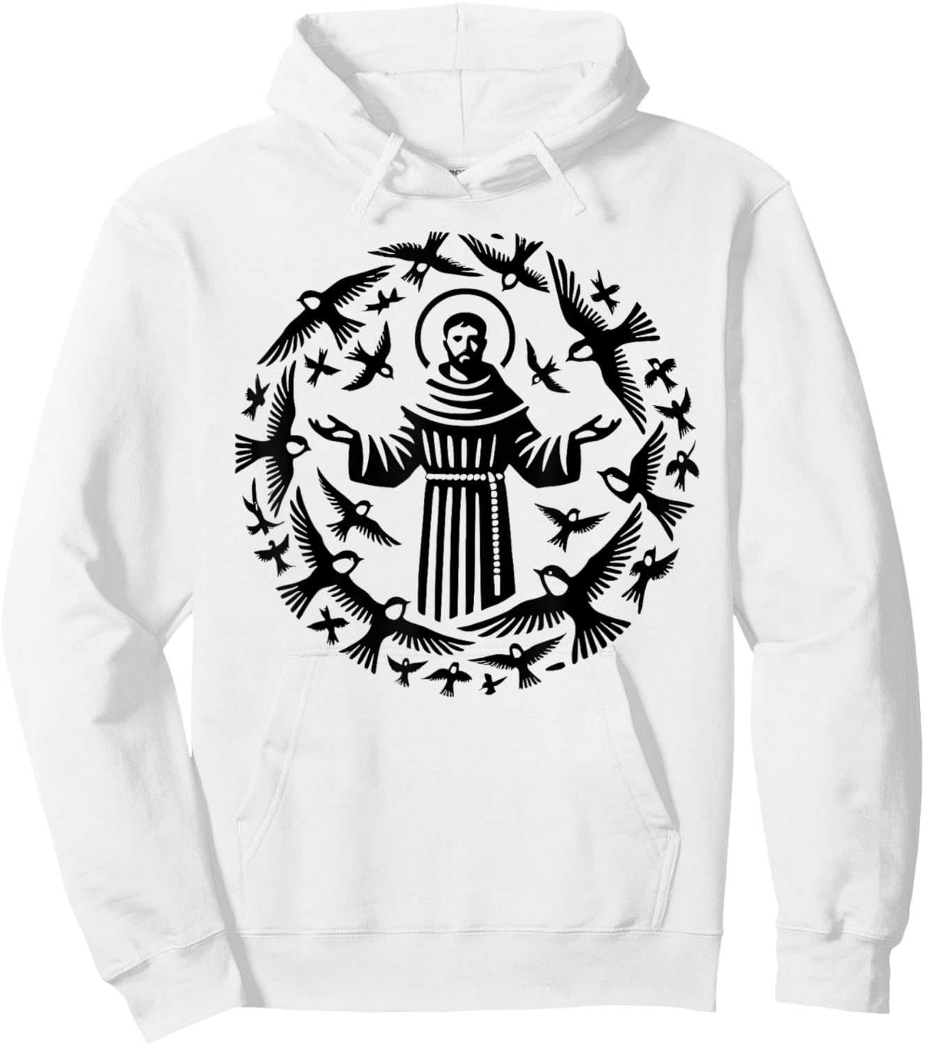 St Francis of Assisi Patron Saint of Animals Birds Hoodie - Hoodie | White