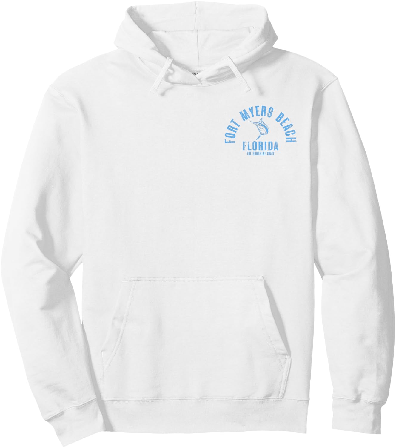 Fort Myers Beach Florida FL Retro Vintage Beach Front & Back Hoodie - Hoodie | White