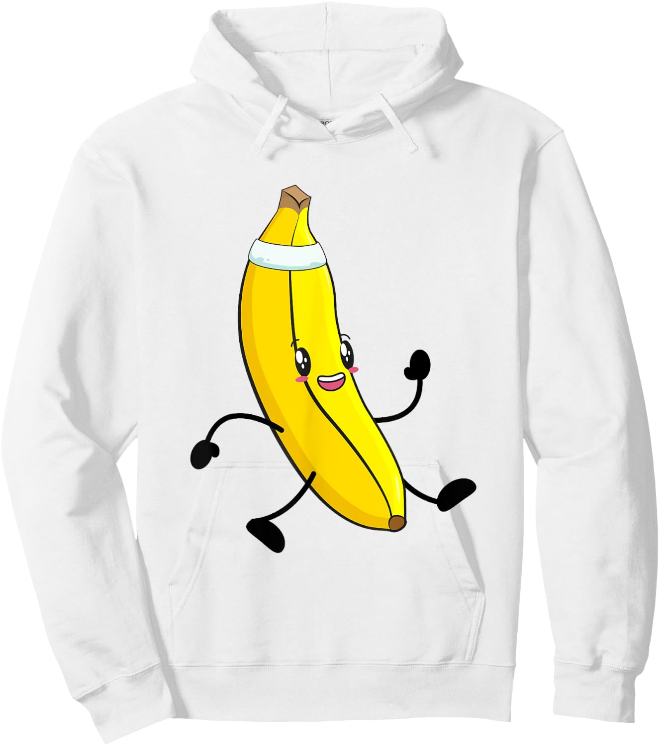 Banana Running Runner Sport Marathon Fitness Hoodie - Hoodie | White