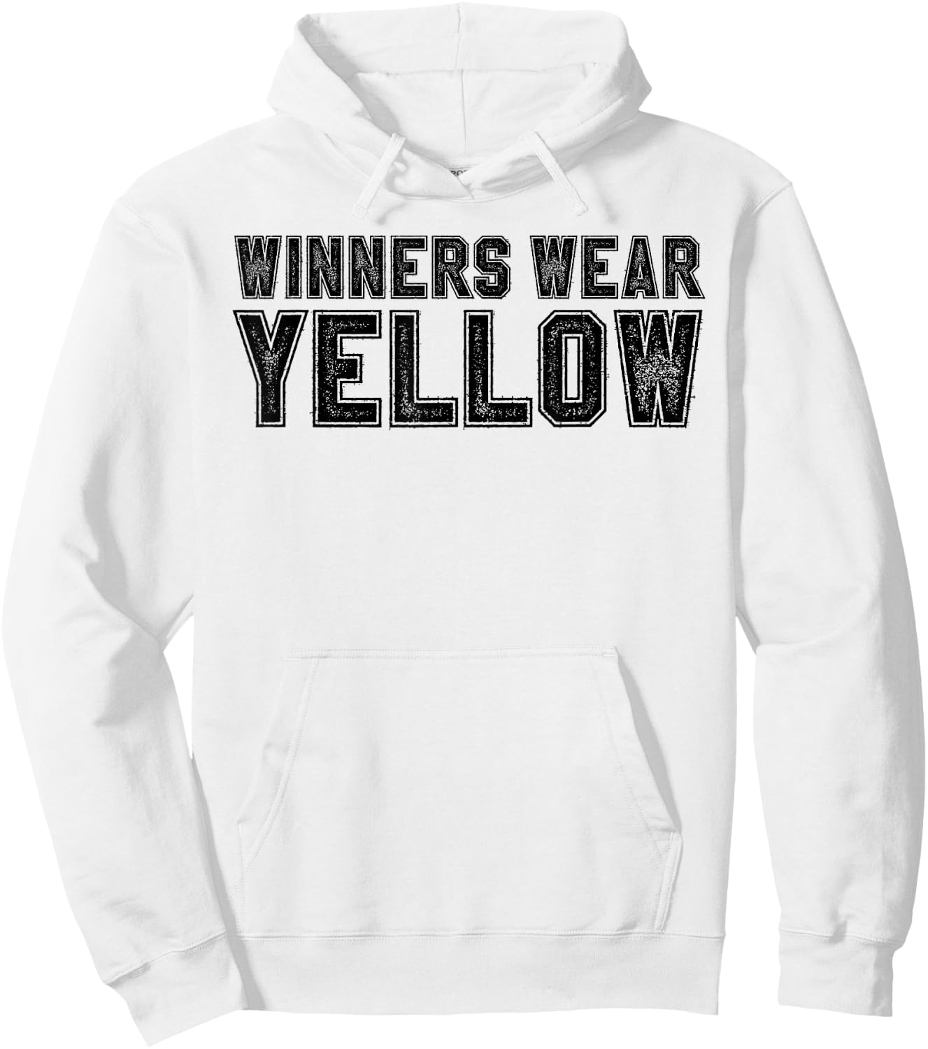 Winners Wear Yellow Color War Camp Team Game Competition Hoodie - Hoodie | White