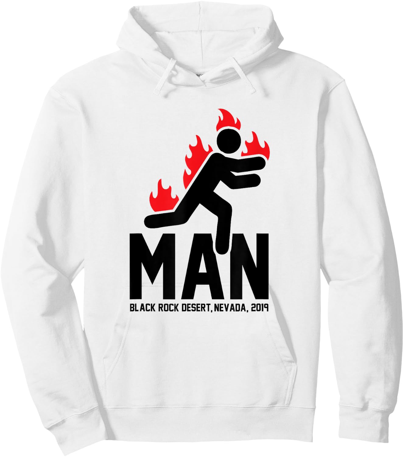 Man Burning Funny Music Festival Lovers 2019 Hoodie - Hoodie | White