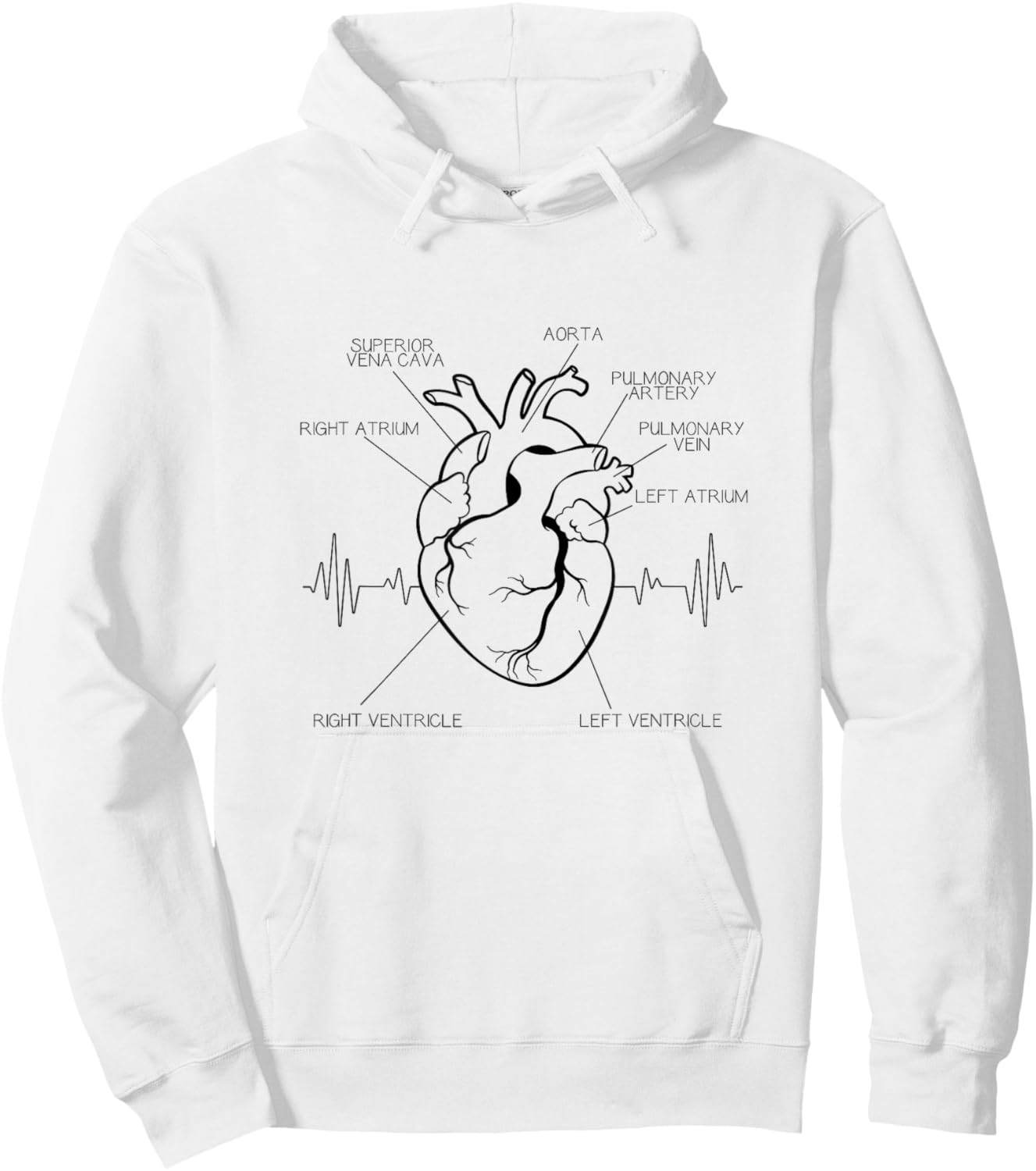 Anatomisches Herz Design EKG Arzt Medizin Krankenschwester Hoodie - Hoodie | White