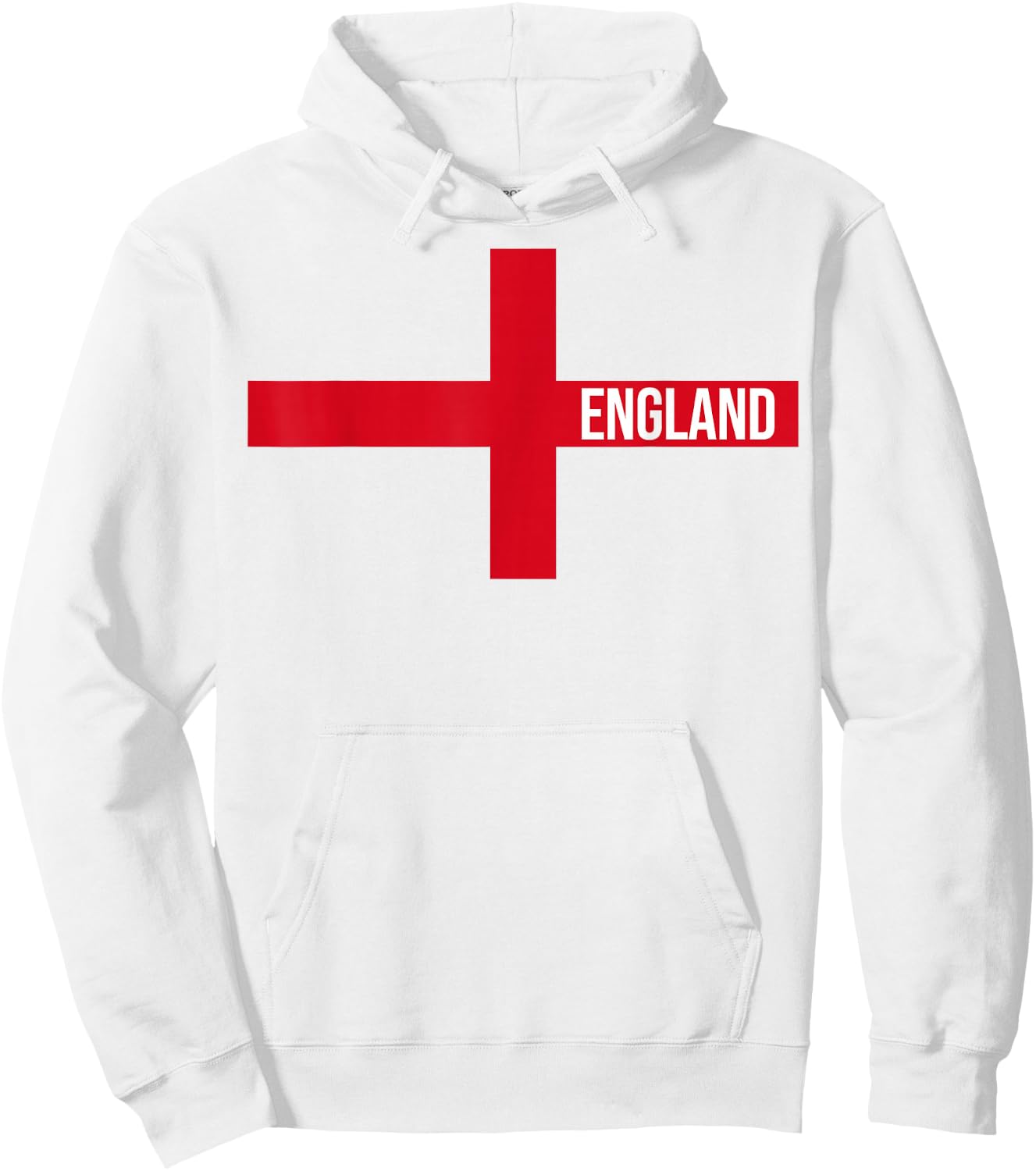 England Flag Saint George's Cross English Hoodie - Hoodie | White