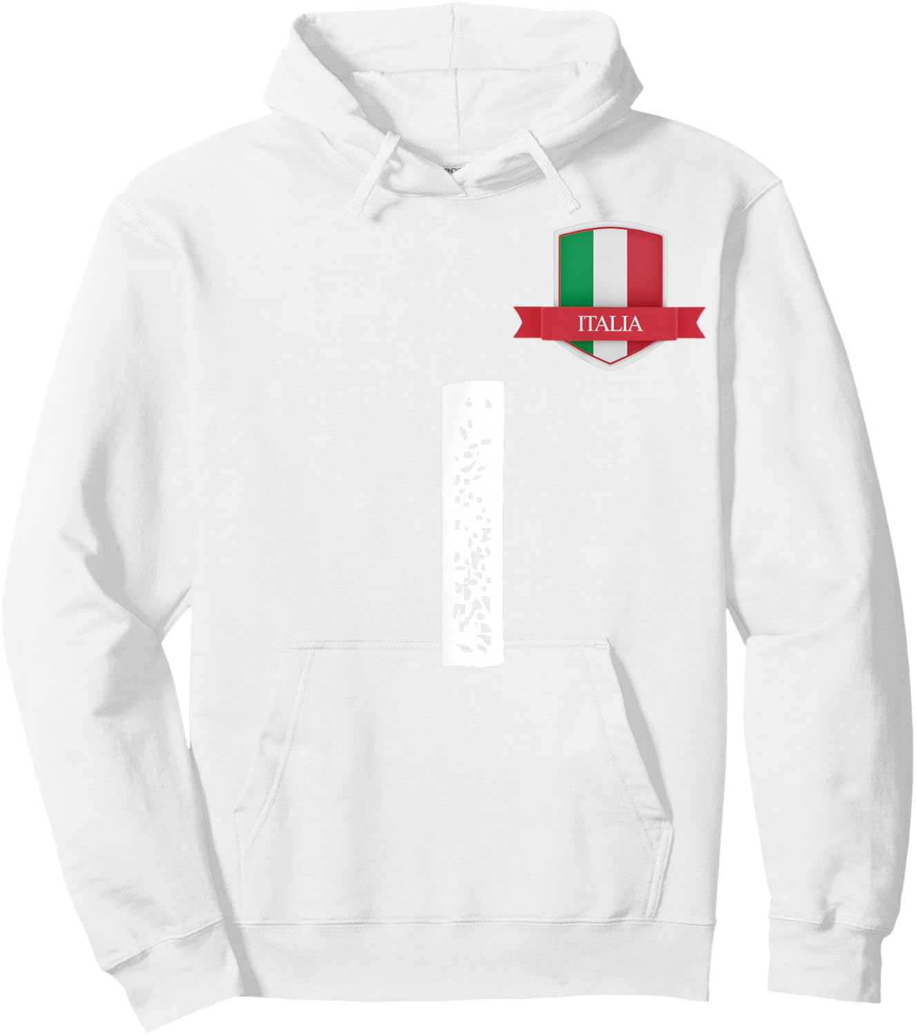 Italian Flag Letter I Italy Red Hoodie - Hoodie | White