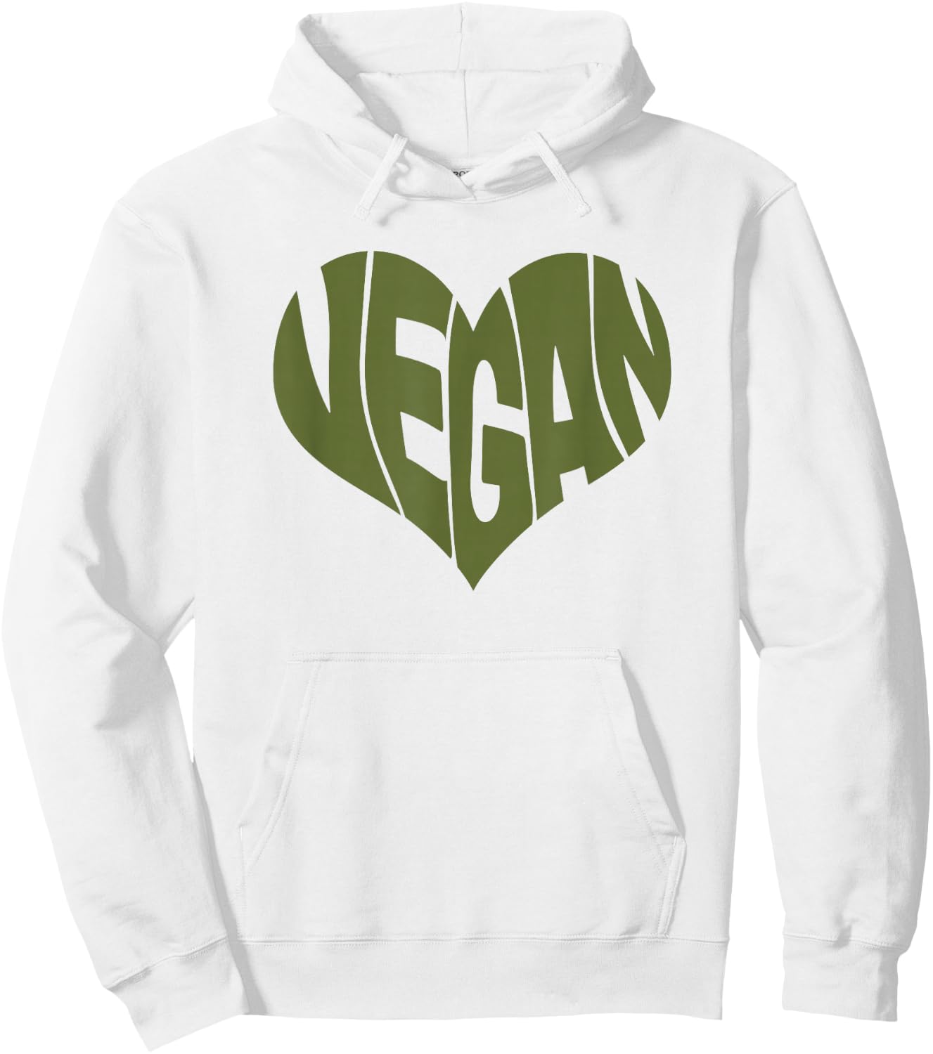 Vegan Saying Heart Shape Design/Promote Plant Based Diet Hoodie - Hoodie | White