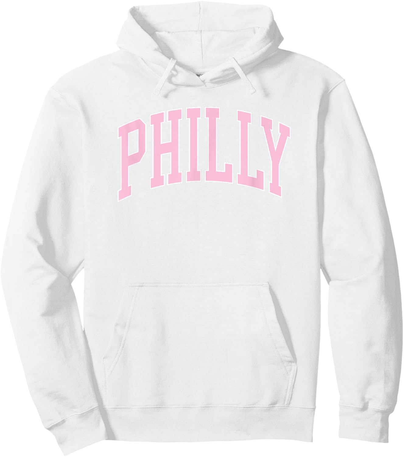 Retro Philly Pink Text Philadelphia Vintage Throwback Hoodie - Hoodie | White