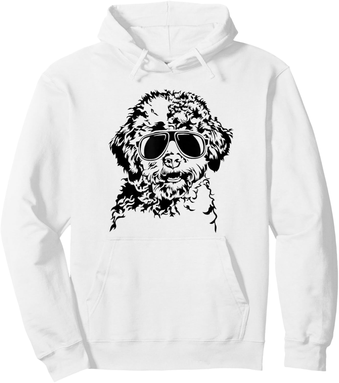 Funny Lagotto Romagnolo Dogs with Sunglasses Cool Dog Hoodie - Hoodie | White