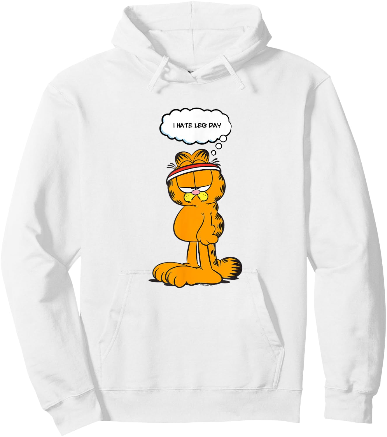Garfield I Hate Legs Day Work Out Garfield Hoodie - Hoodie | White