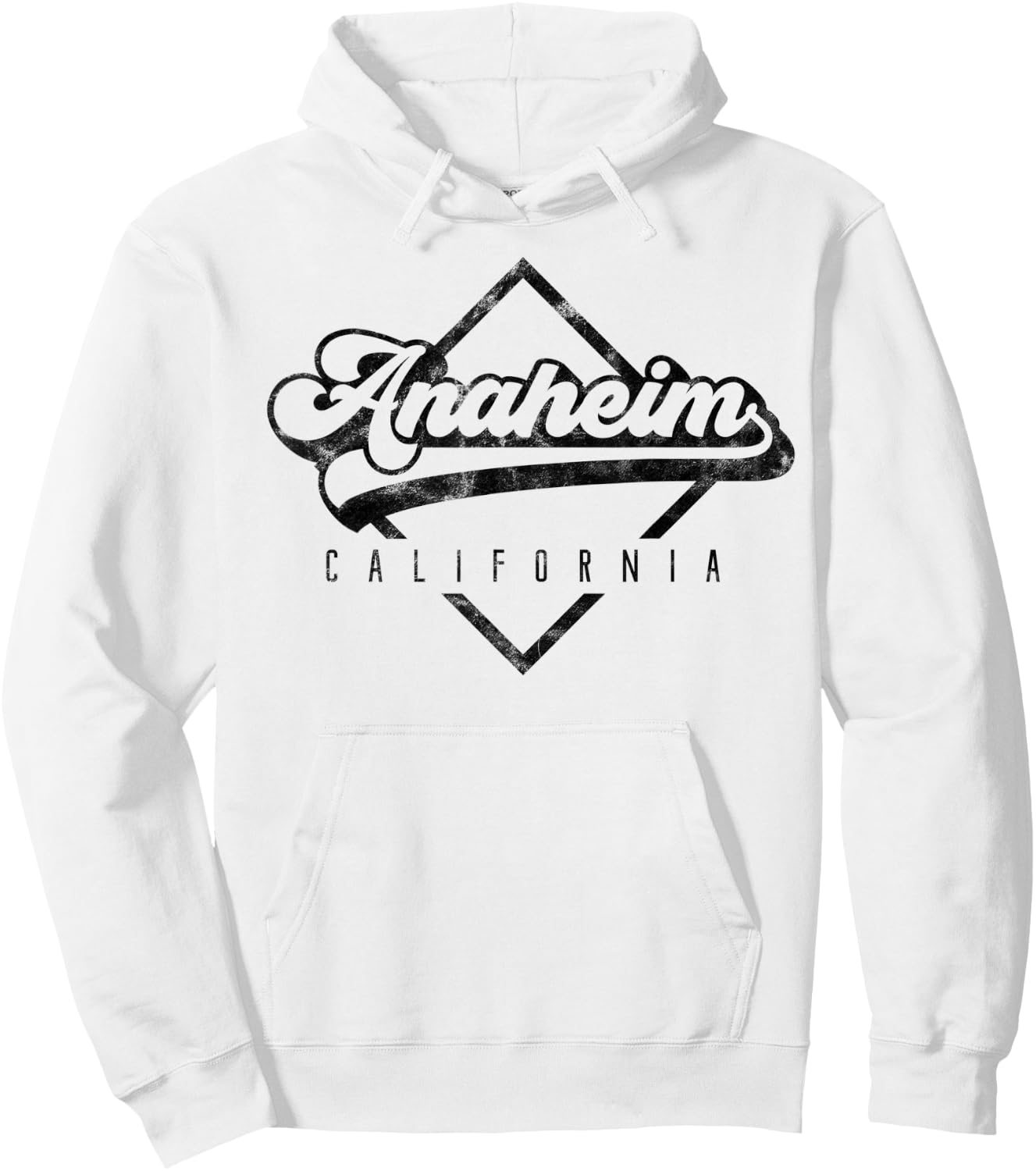Vintage Anaheim California Shirt Distressed Retro 70s 80s Hoodie - Hoodie | White