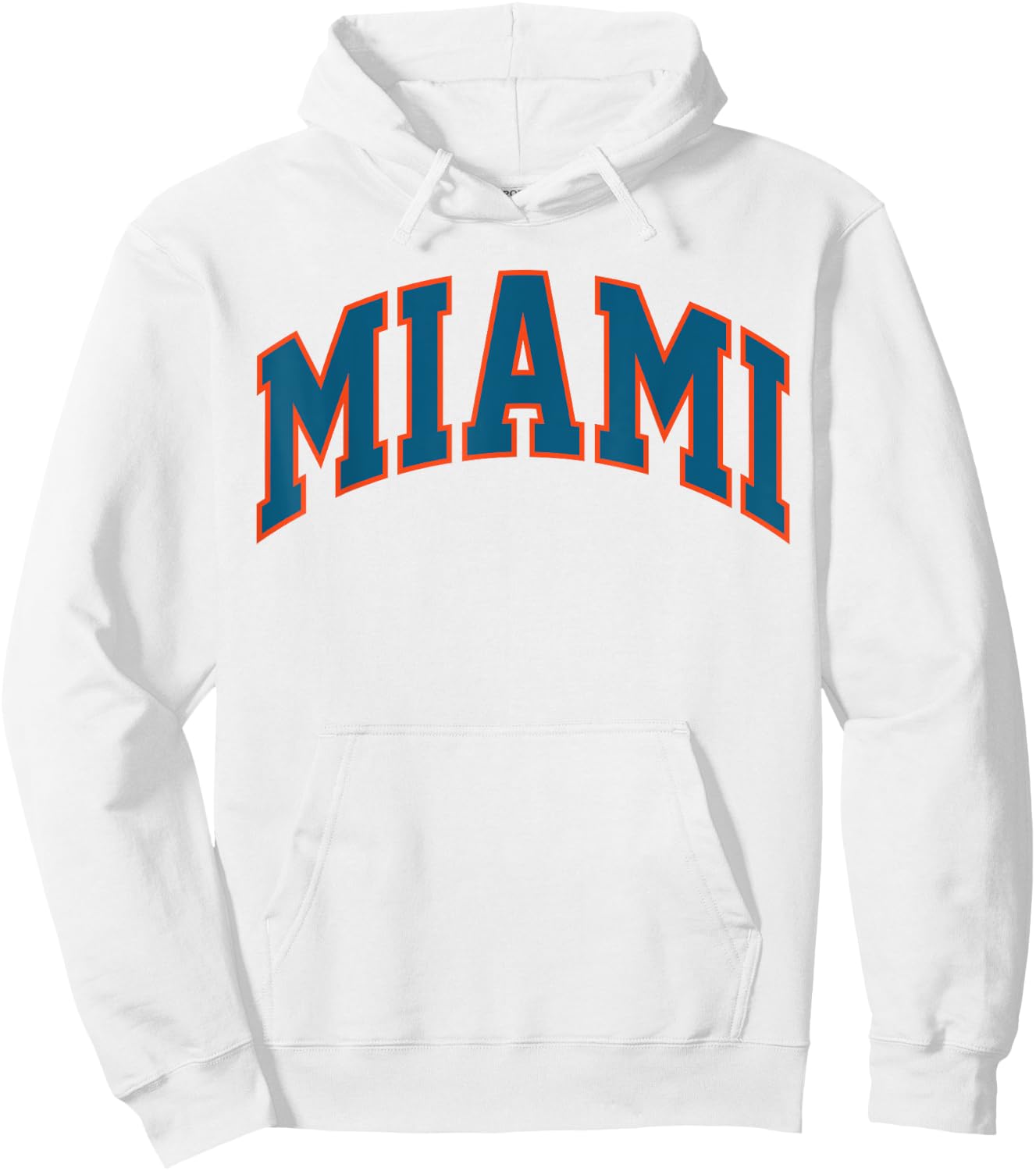 Retro Miami Men Miami Women Vintage Classic Blue Orange FL Hoodie - Hoodie | White