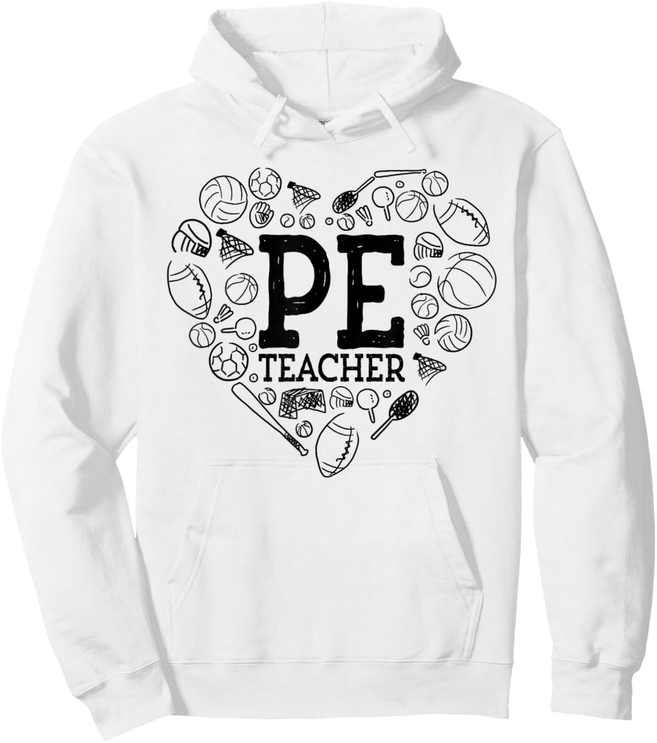 Phys Ed P.E. Teacher Back to School Apparel PE Physical Education Teacher Appreciation Hoodie - Hoodie | White