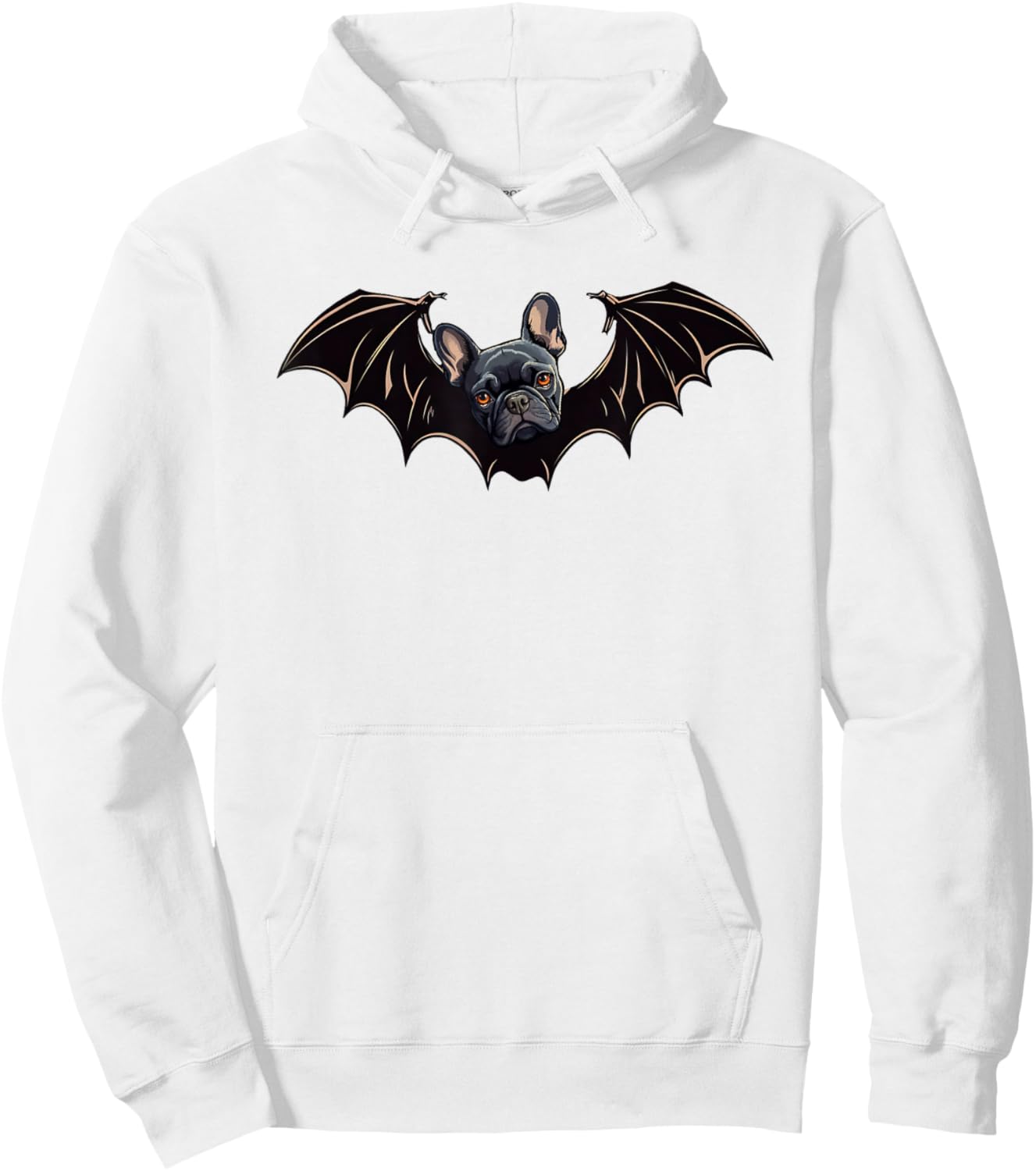 French Bulldog Bat Wings Spooky Frenchie Dog Halloween Bat Women Kids Hoodie - Hoodie | White