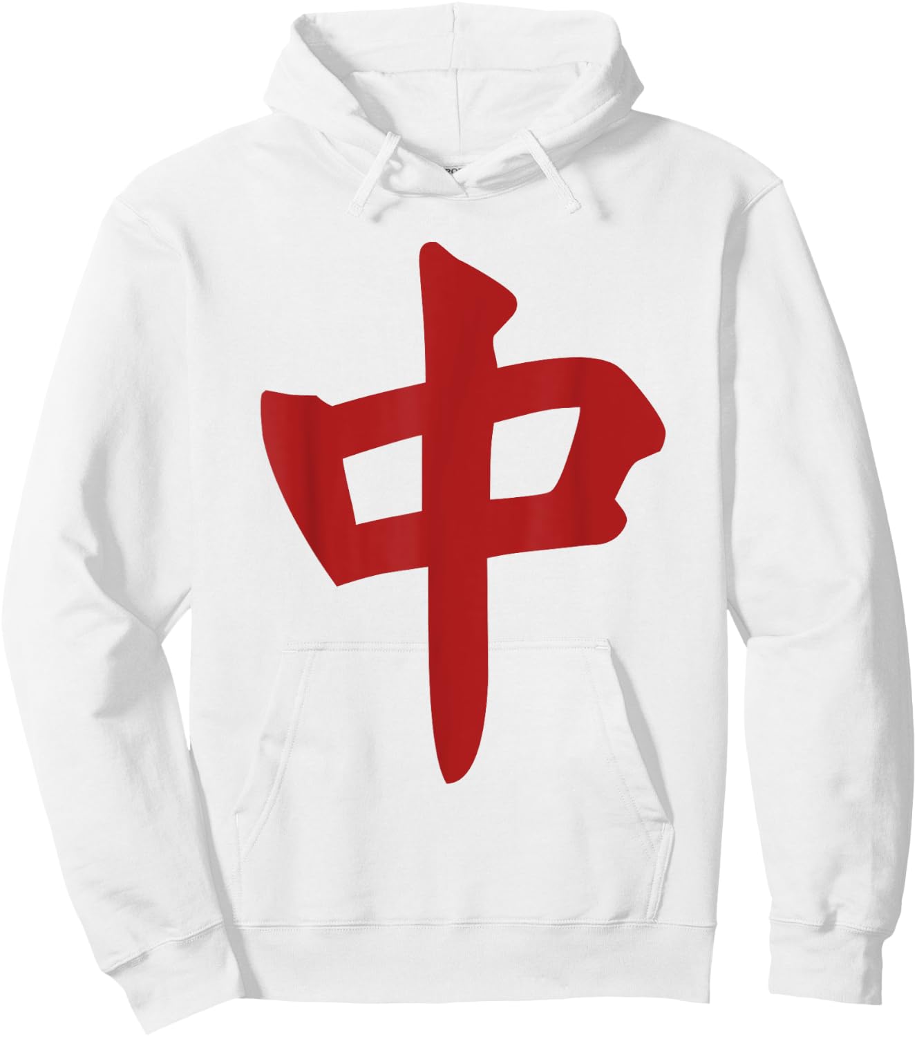 Chinese Mahjong Mah Jong Game Blue Tiles Honor Zhong Center Hoodie - Hoodie | White