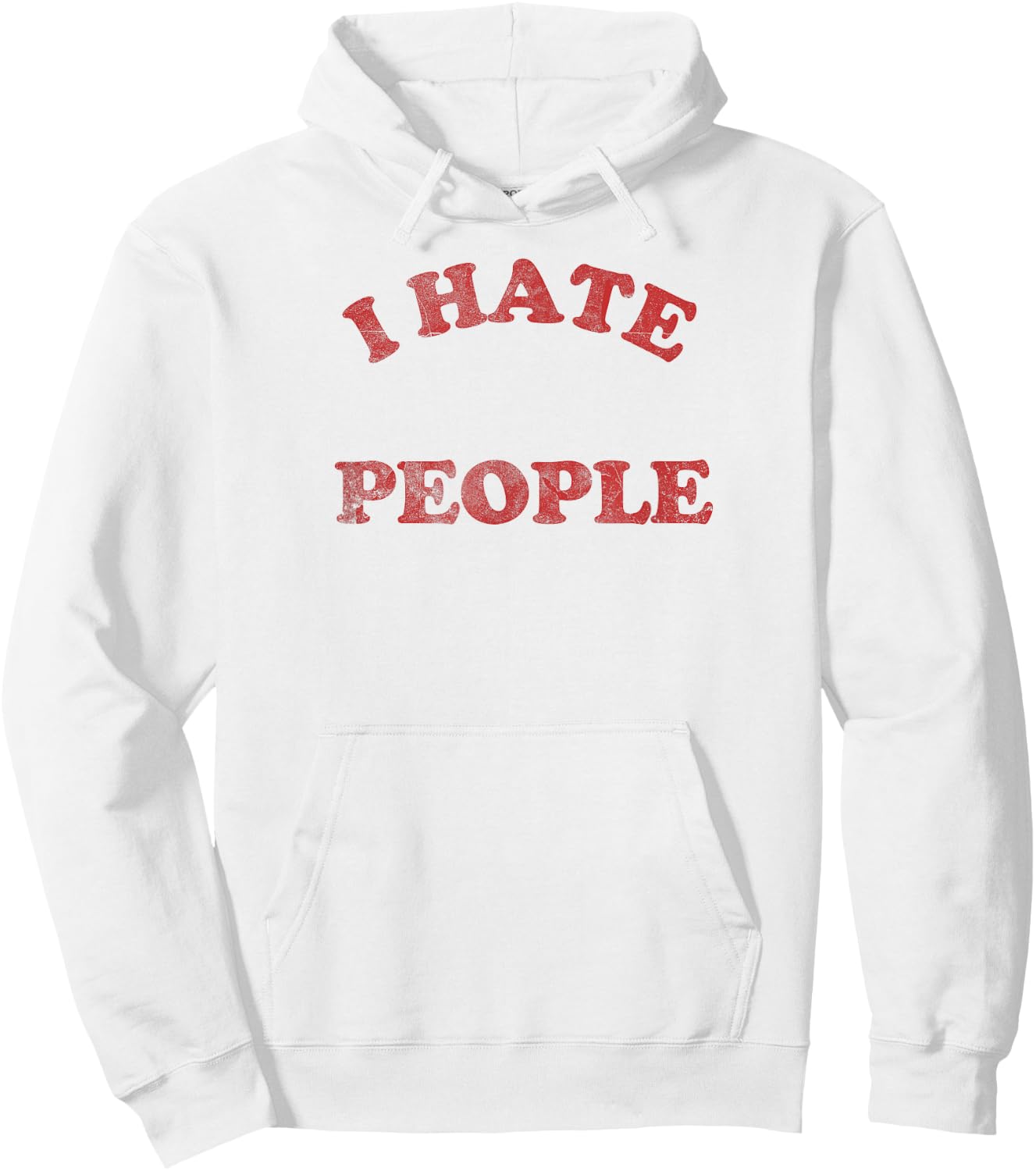 Retro Vintage I Hate People Hoodie - Hoodie | White