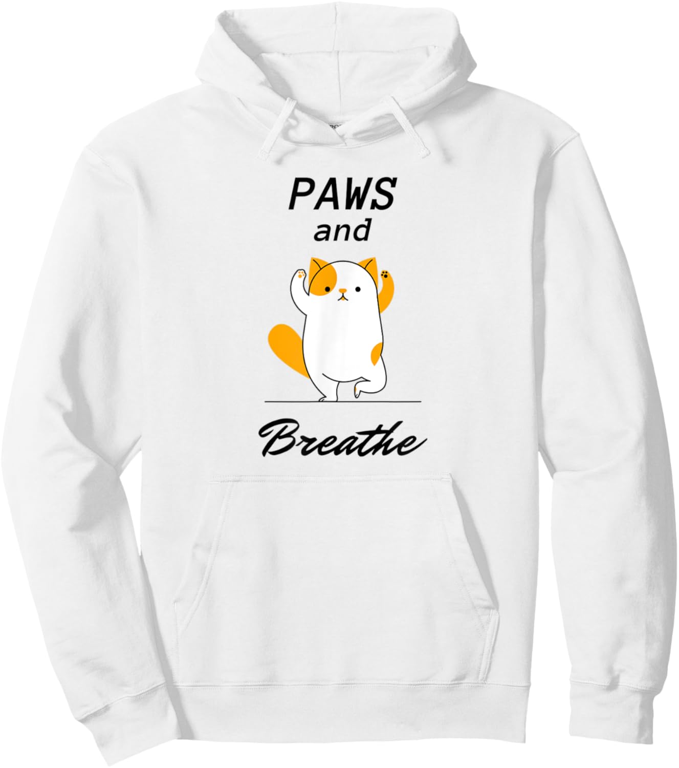 Paws & Breathe Yoga shirt Hoodie - Hoodie | White