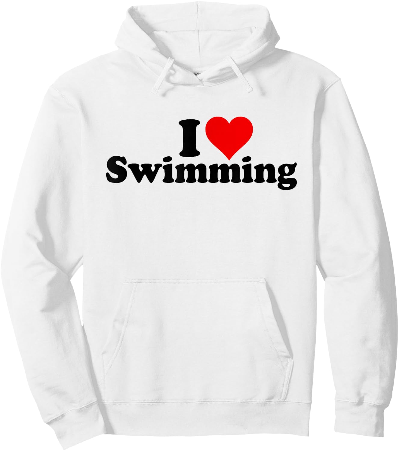 I Love Heart Swimming Hoodie - Hoodie | White