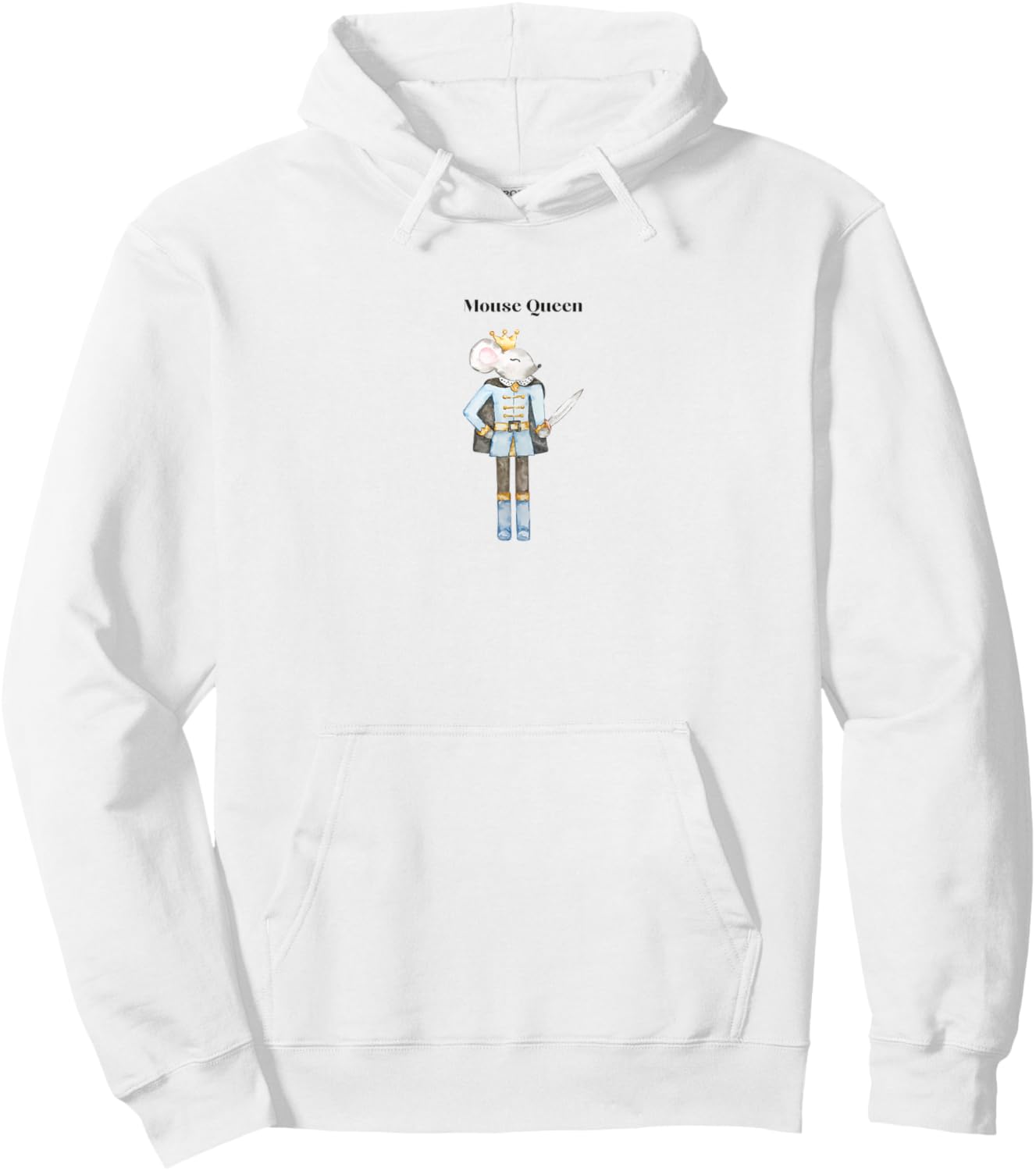 Cute Mouse Queen Nutcracker Christmas Ballet Graphic Hoodie - Hoodie | White