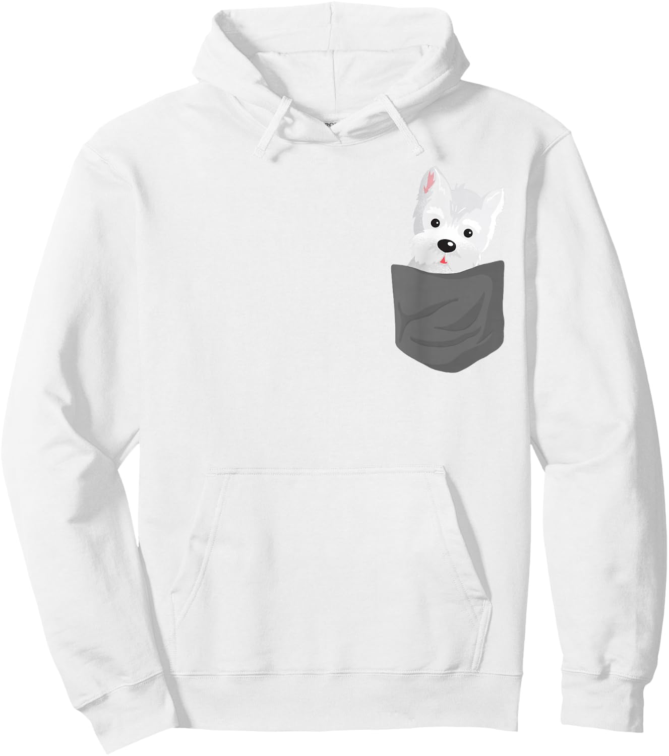 Dog in A Pocket Cute Westie Terrier Lover Puppy Hoodie - Hoodie | White