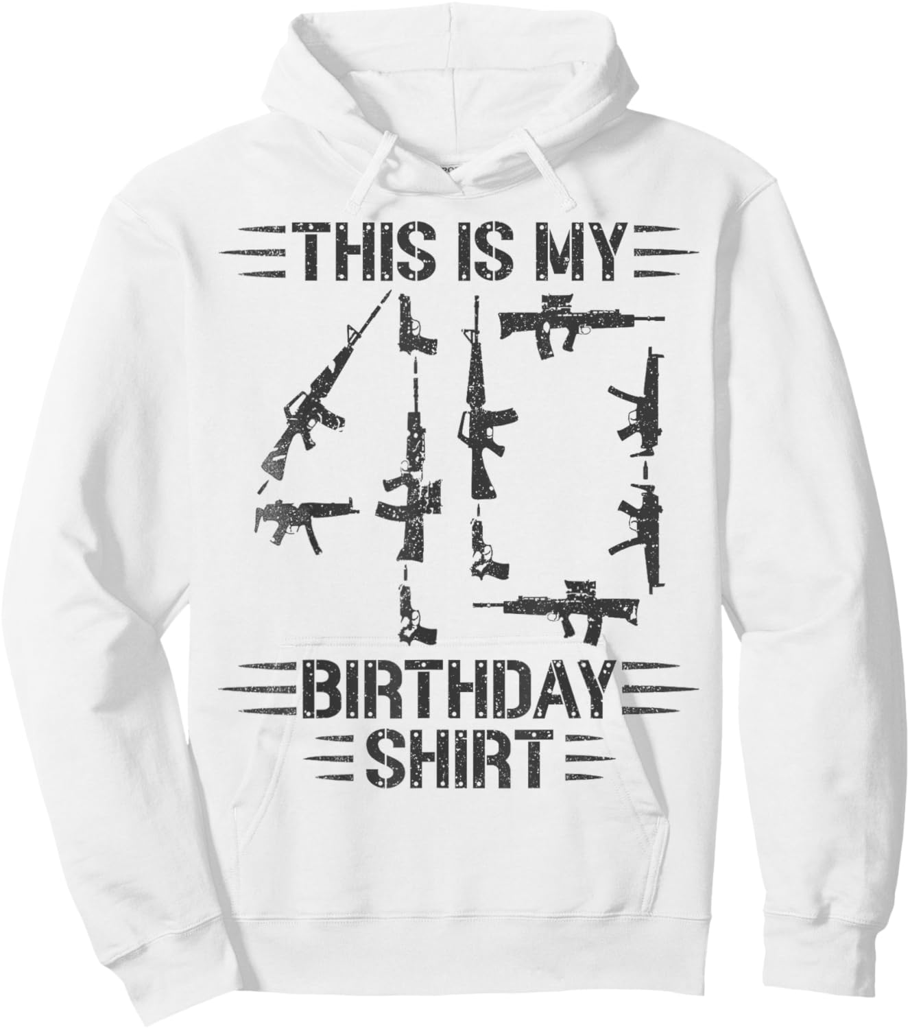 40th Birthday for 40 Years Old Guns and Weapons Owner Hoodie - Hoodie | White