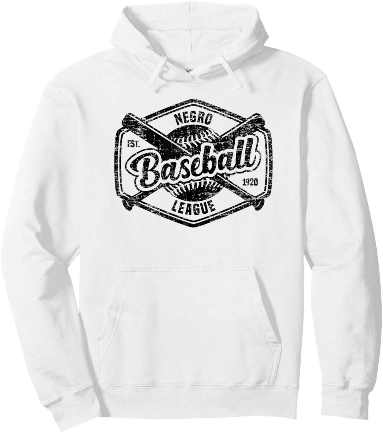Vintage Negro League Baseball Apparel Black History Month Hoodie - Hoodie | White