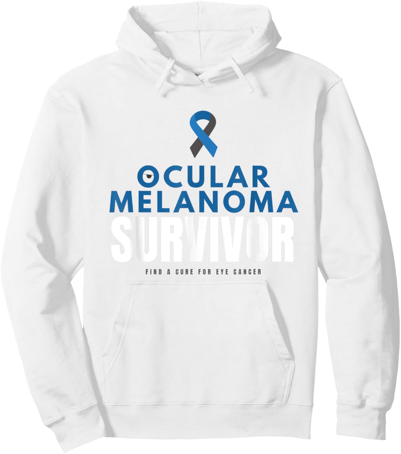 Ocular Melanoma Survivor Hoodie - Hoodie | White