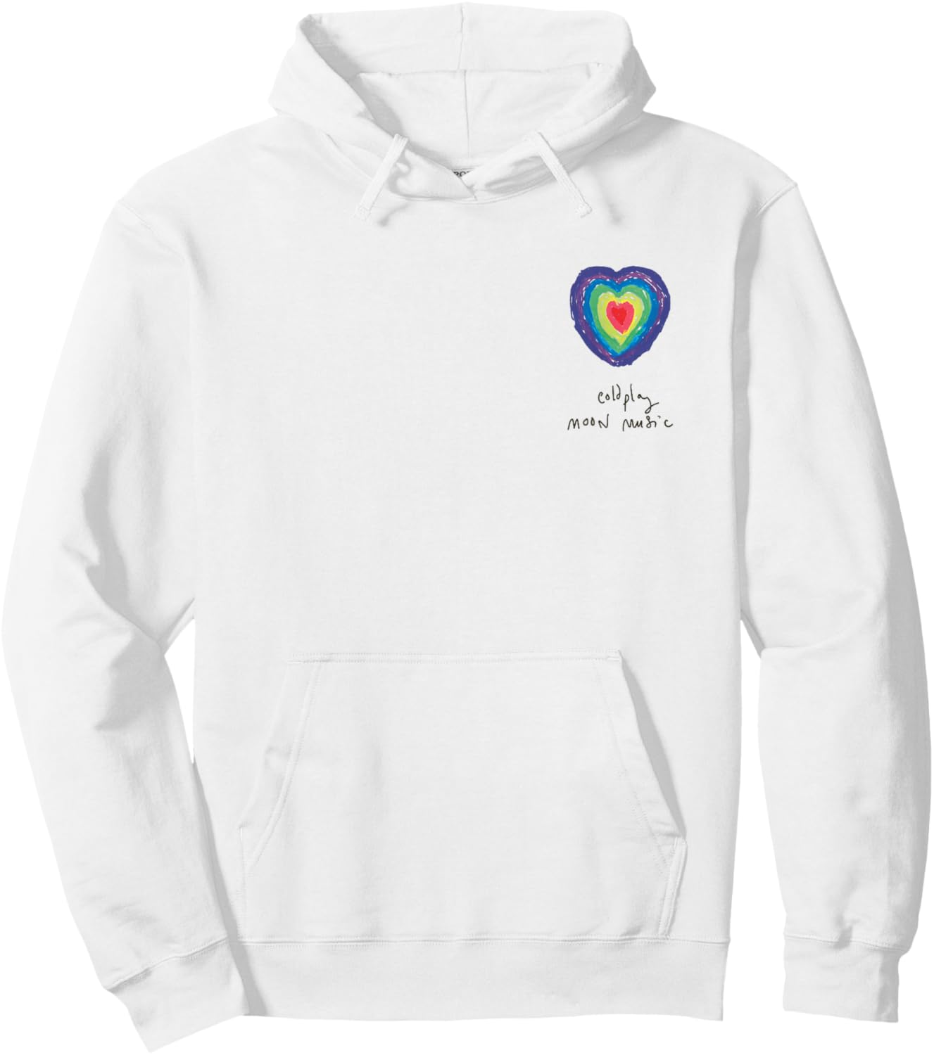 Coldplay Moon Music Heart Amazon Exclusive Hoodie - Hoodie | White